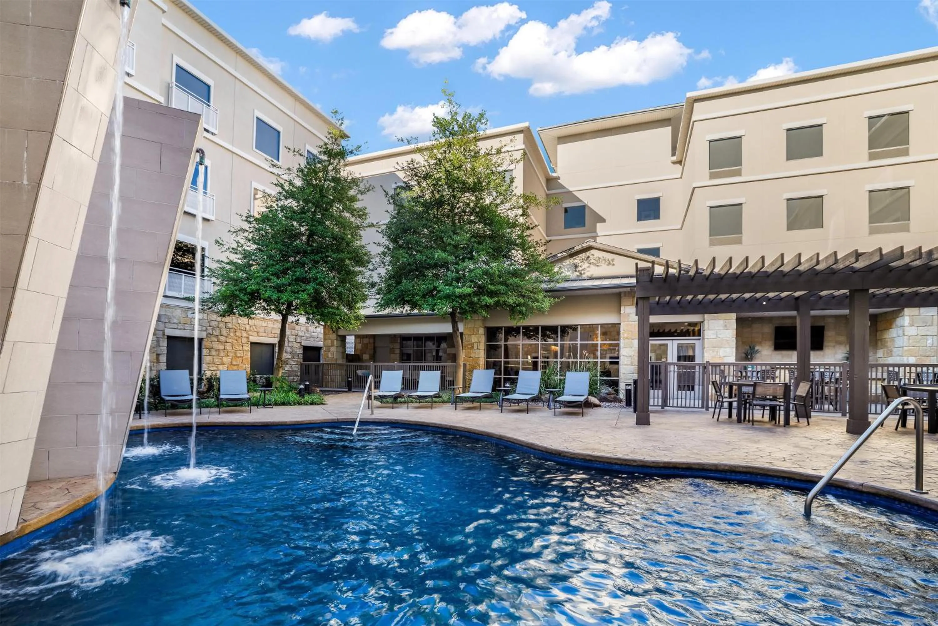 Pool view in Homewood Suites Dallas-Frisco