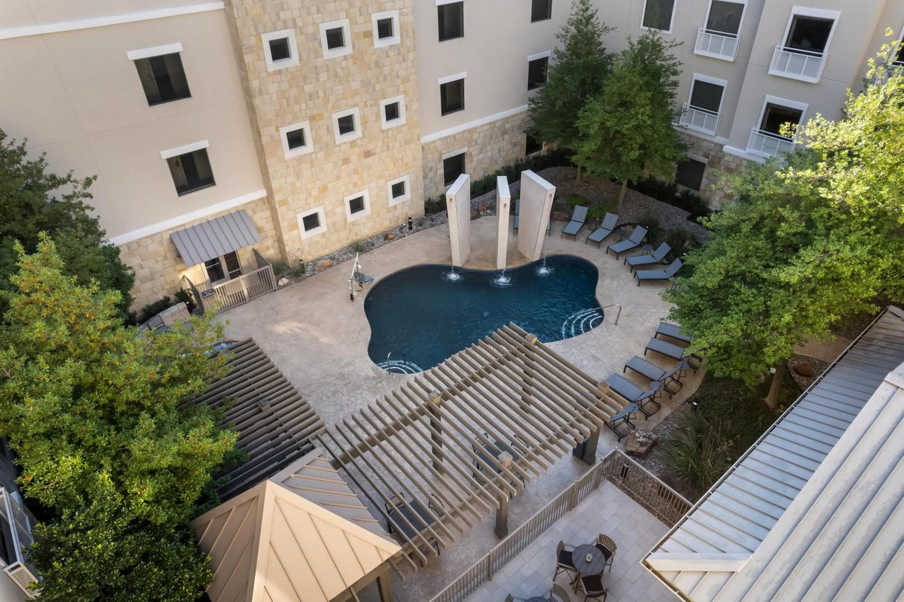 Pool view in Homewood Suites Dallas-Frisco