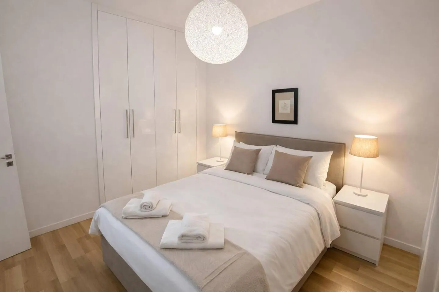 Bedroom, Bed in SeaBreeze City Center Flats by TrulyCyprus