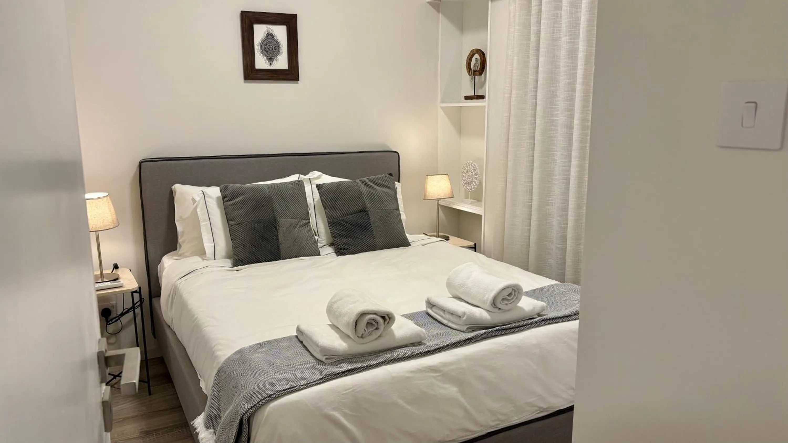 Bedroom, Bed in SeaBreeze City Center Flats by TrulyCyprus