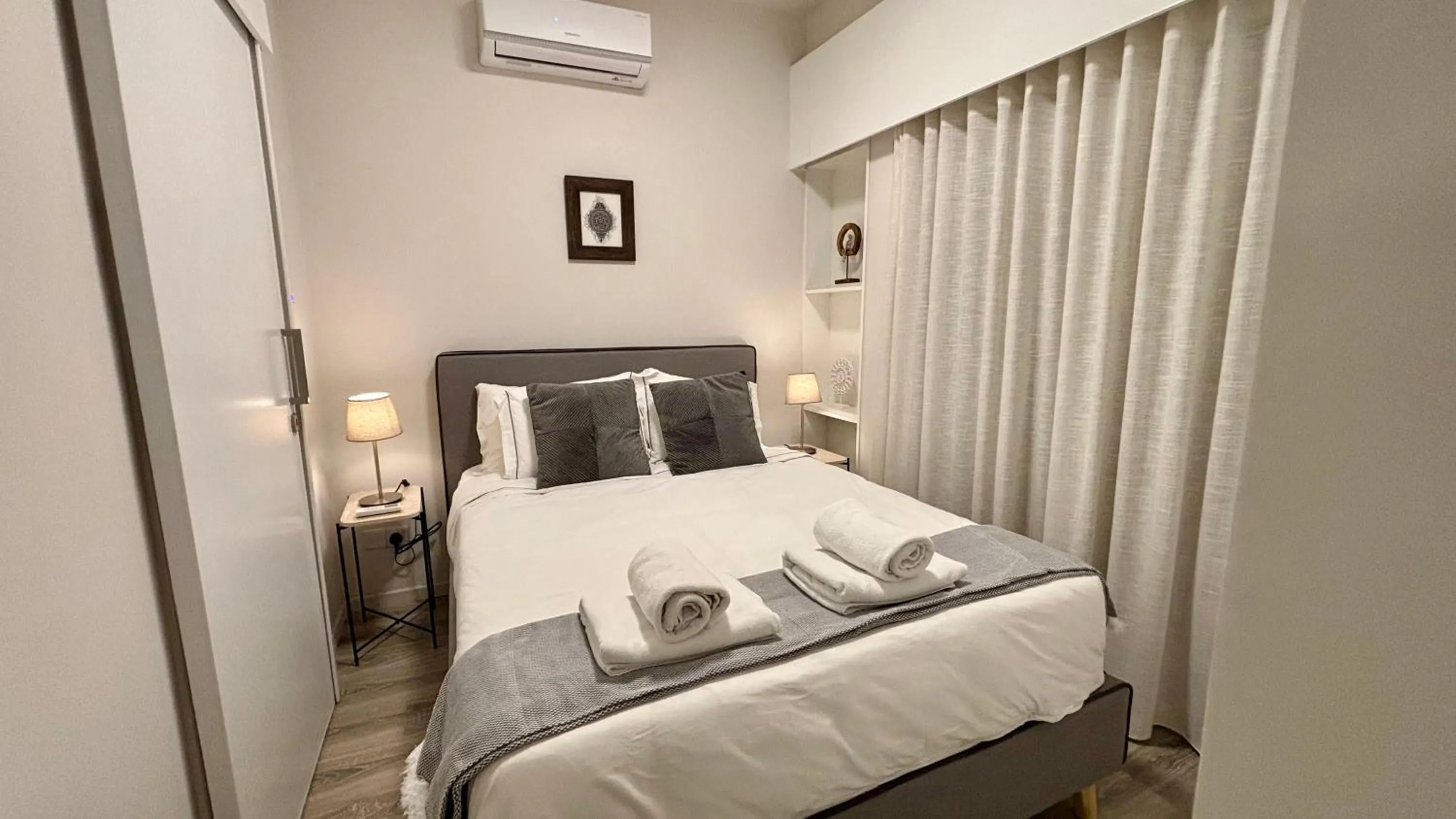 Bedroom, Bed in SeaBreeze City Center Flats by TrulyCyprus