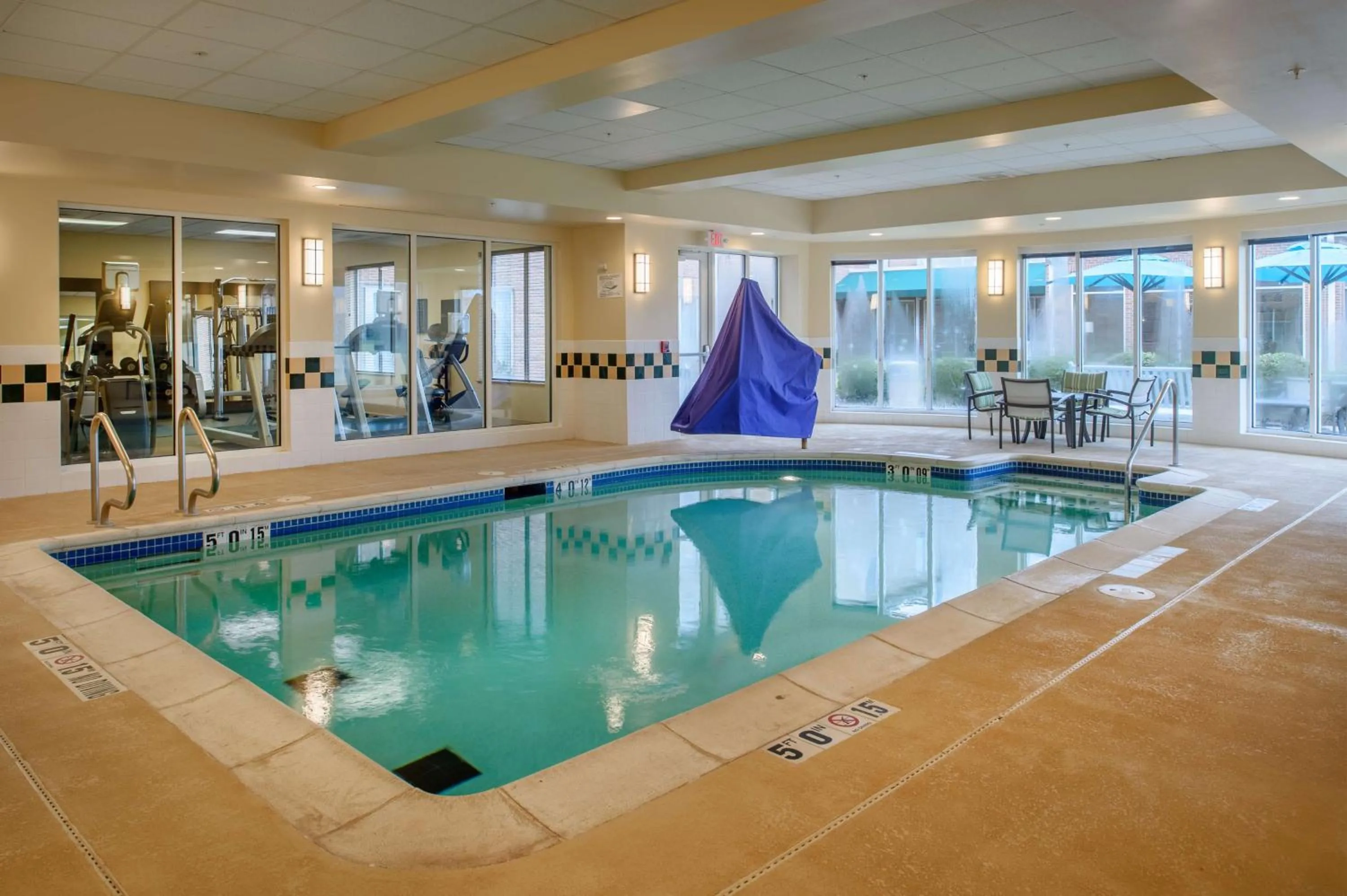 Pool view in Hilton Garden Inn St. Louis/O'Fallon