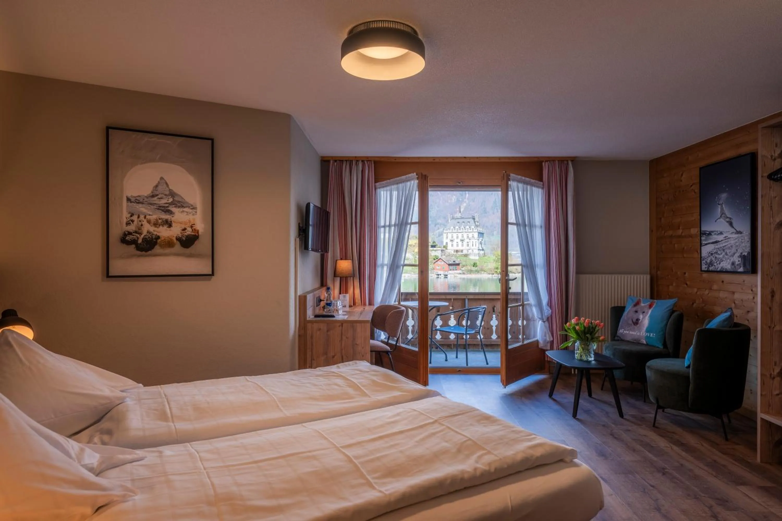 Bed in Hotel Châlet Du Lac