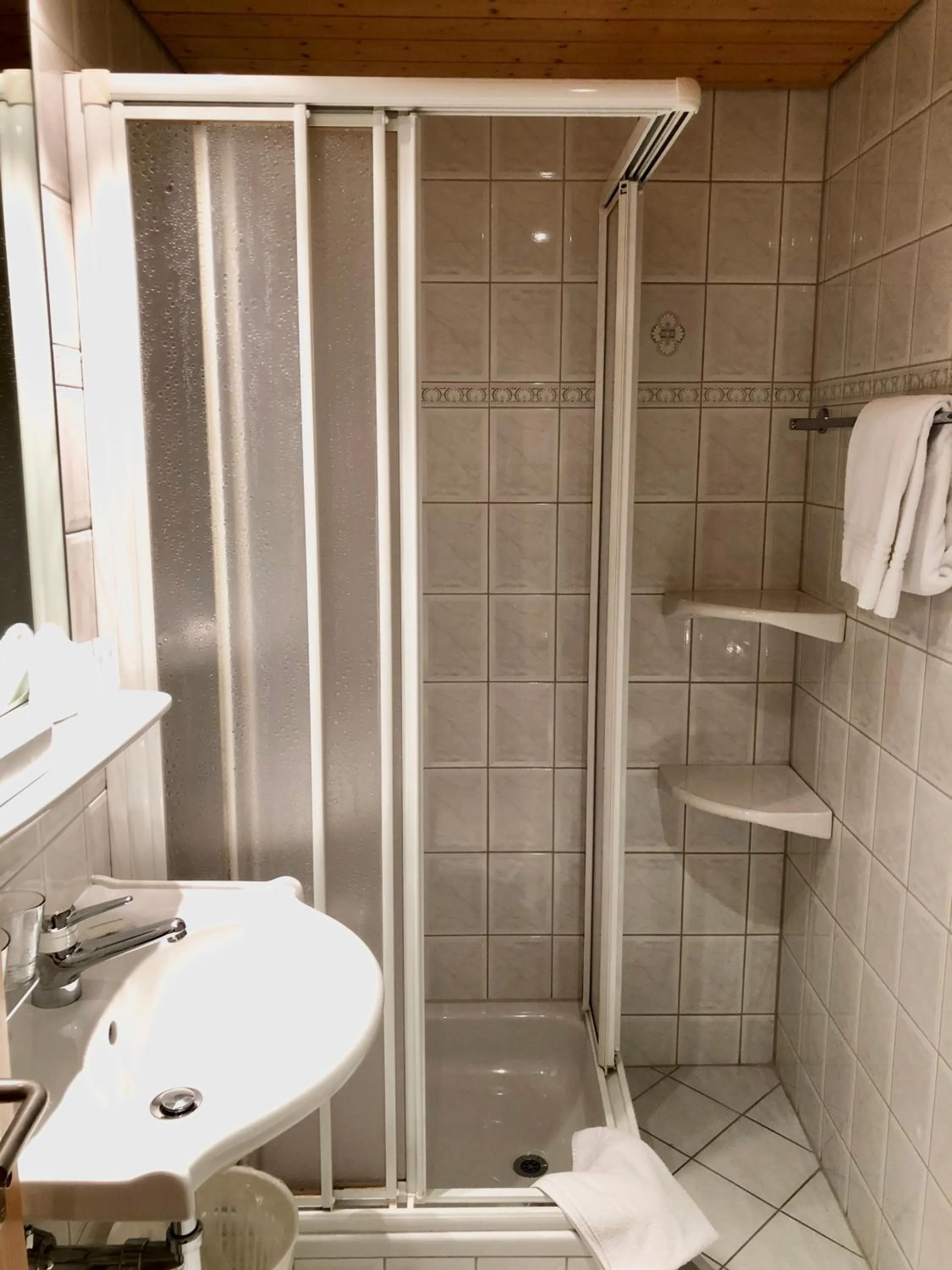 Shower in Hotel Châlet Du Lac