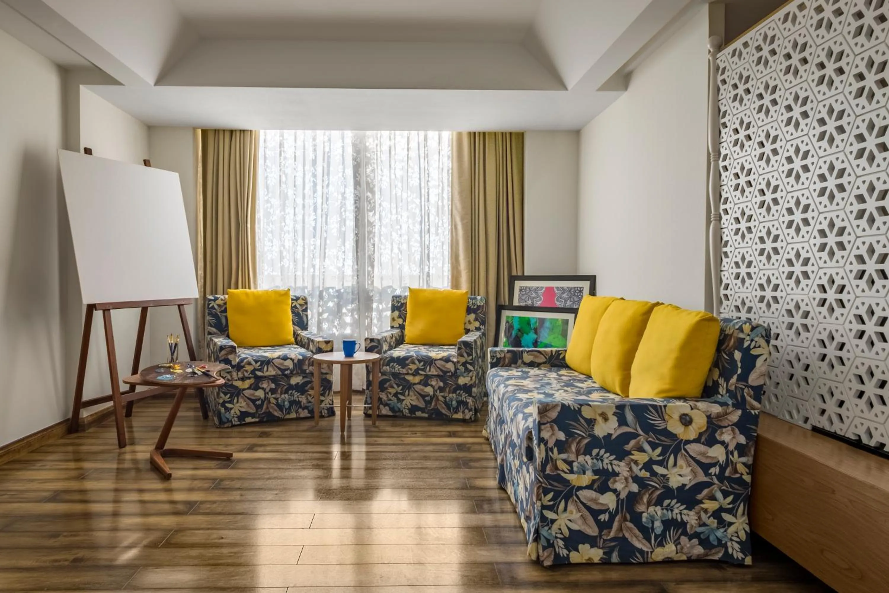 Living room in Mosaic Original, Mussoorie