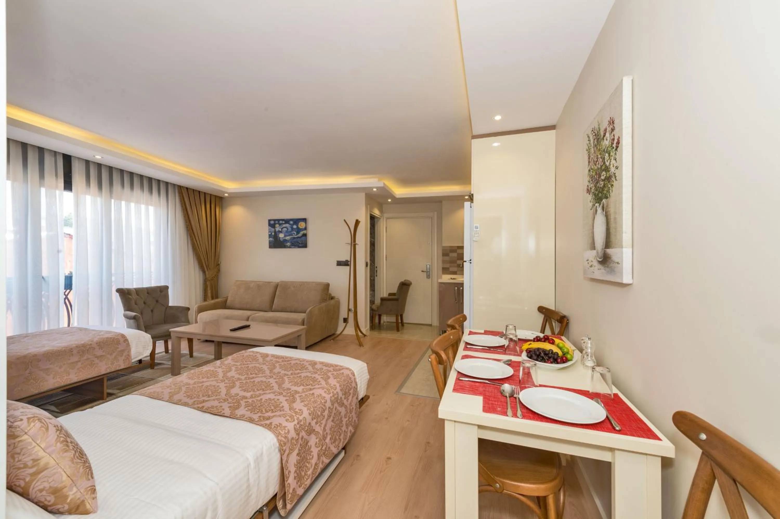 Kitchen or kitchenette, Bed in Gen Suites