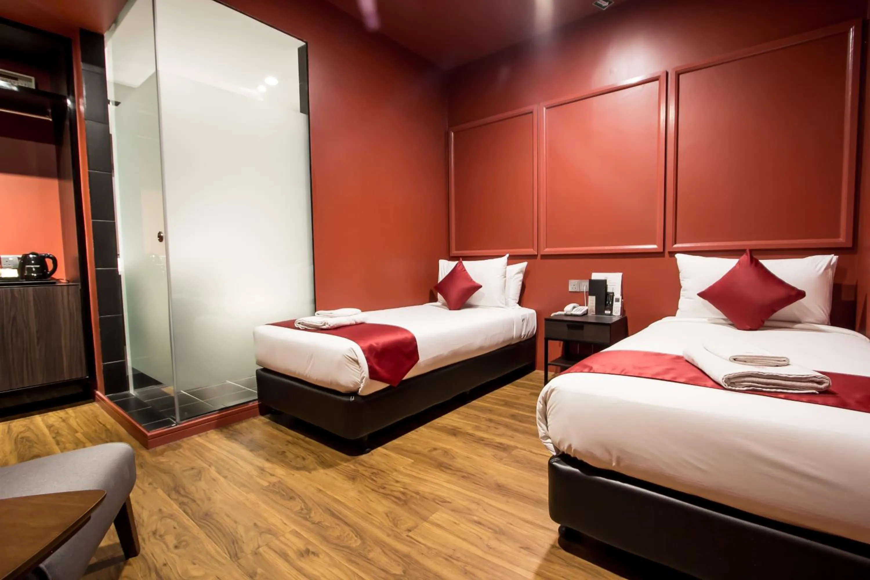Bed in Bloommaze Boutique Hotel Puchong