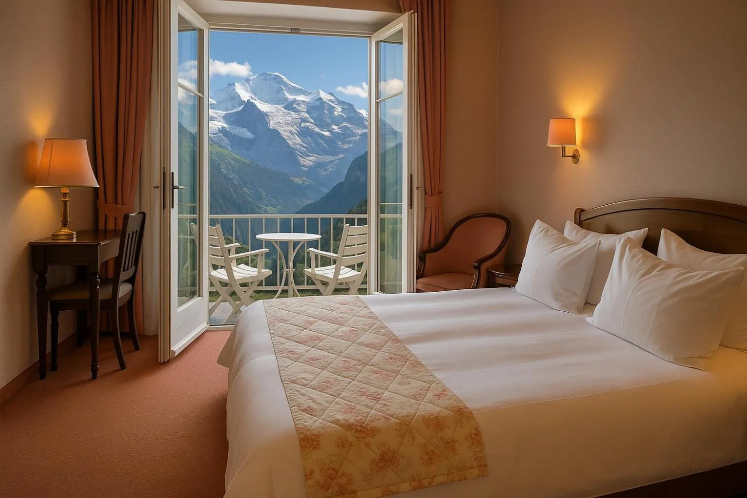 View (from property/room), Bed in Hotel Regina