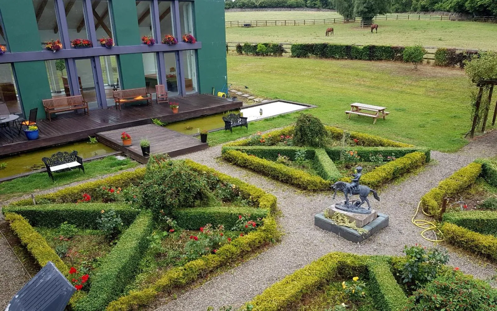 Garden view in Hazelwood Country House