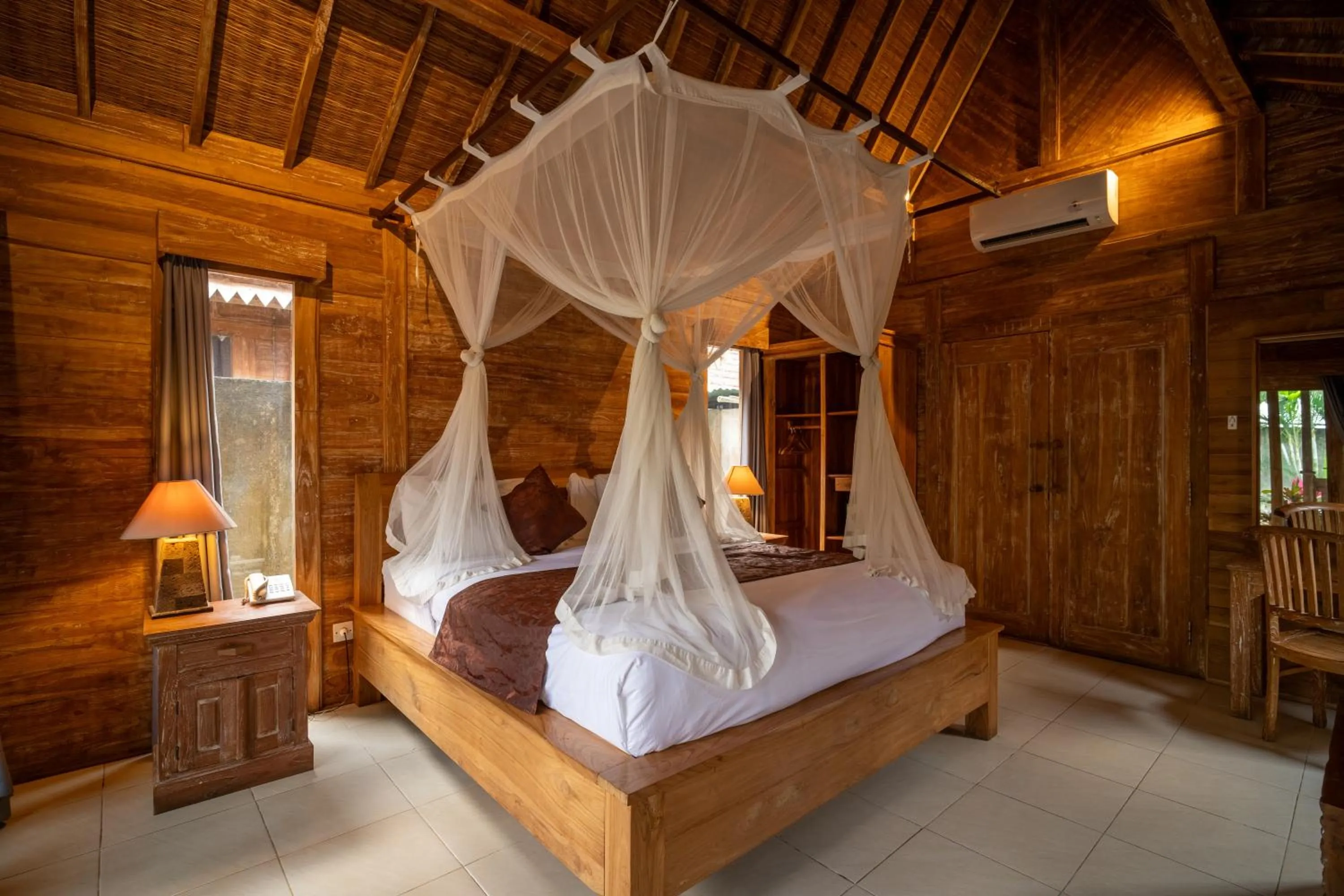Bed in Bije Suite Villa Ubud
