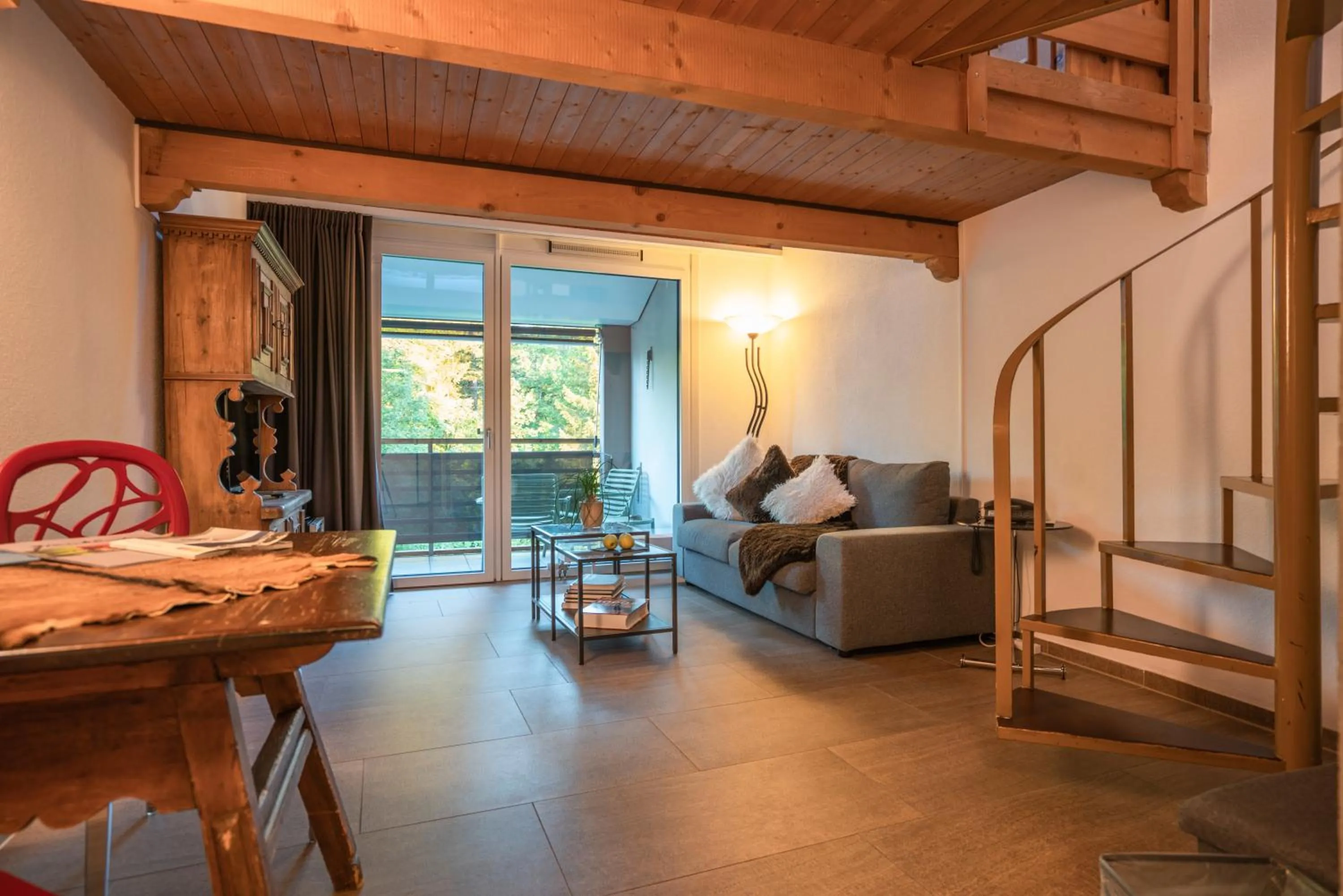 Seating area in Hotel des Alpes