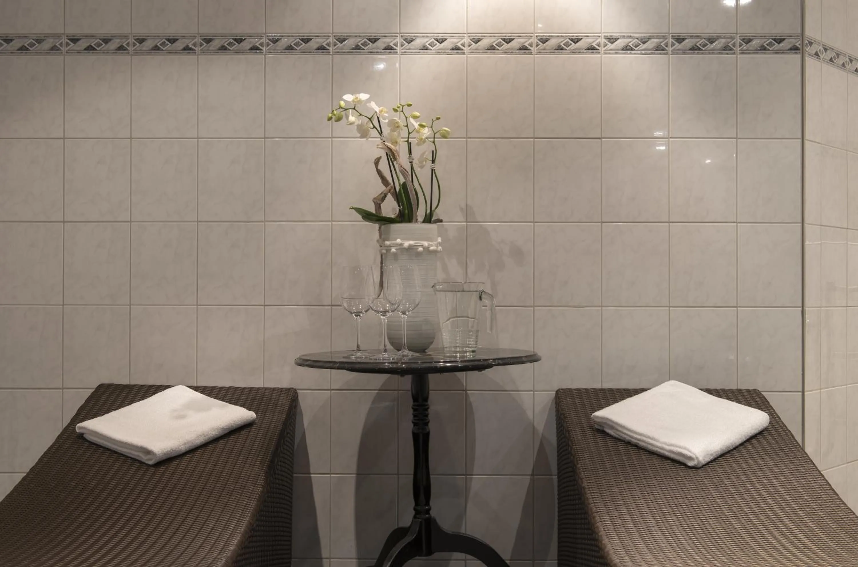 Sauna in Hotel des Alpes