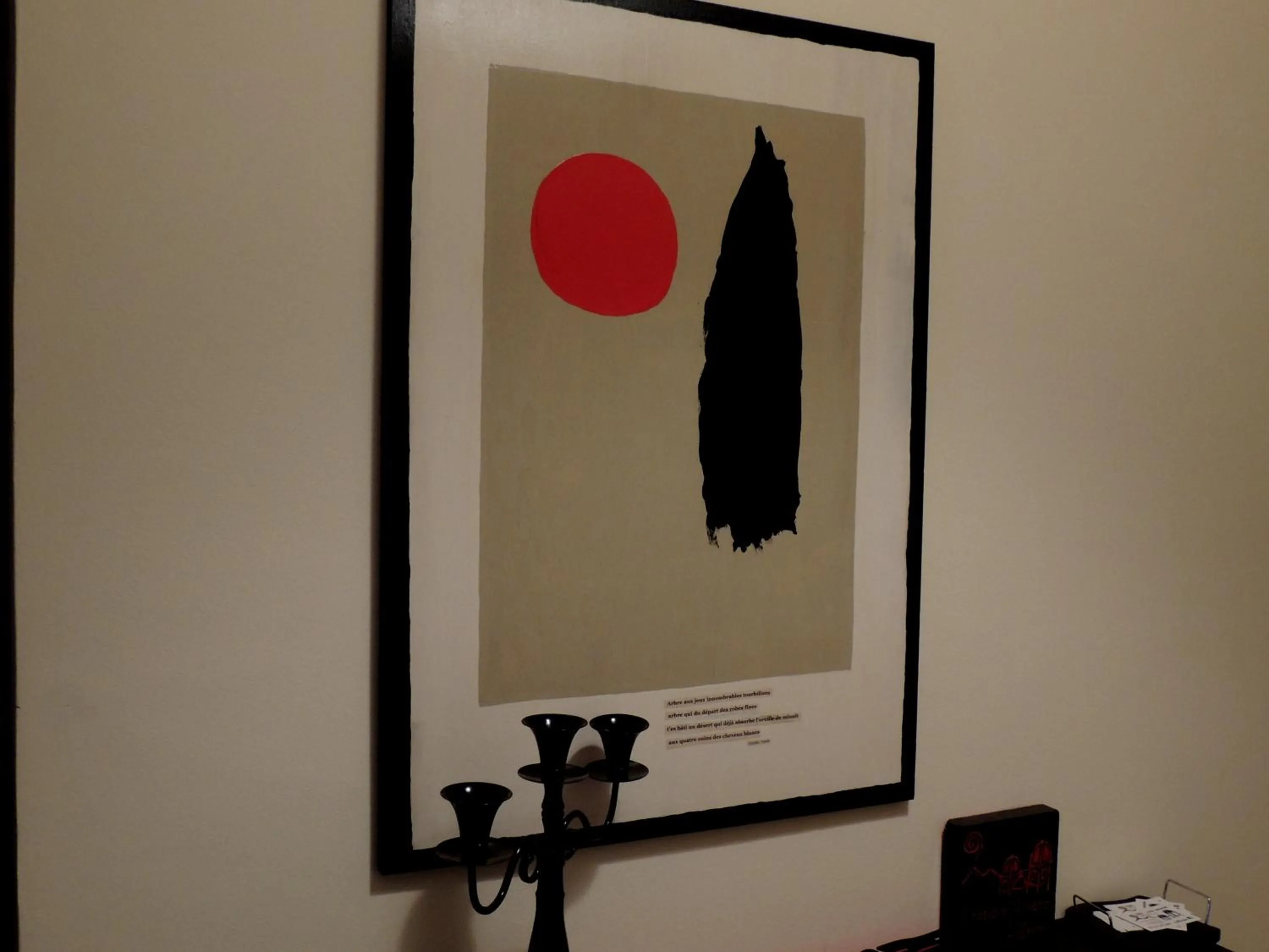 Decorative detail in B&B il rosso e il nero