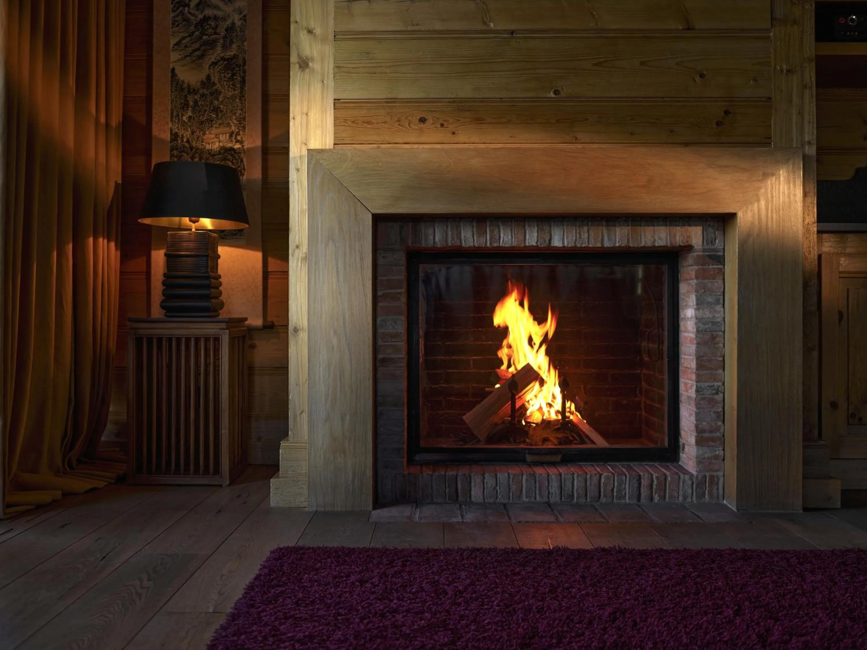 fireplace in LeCrans