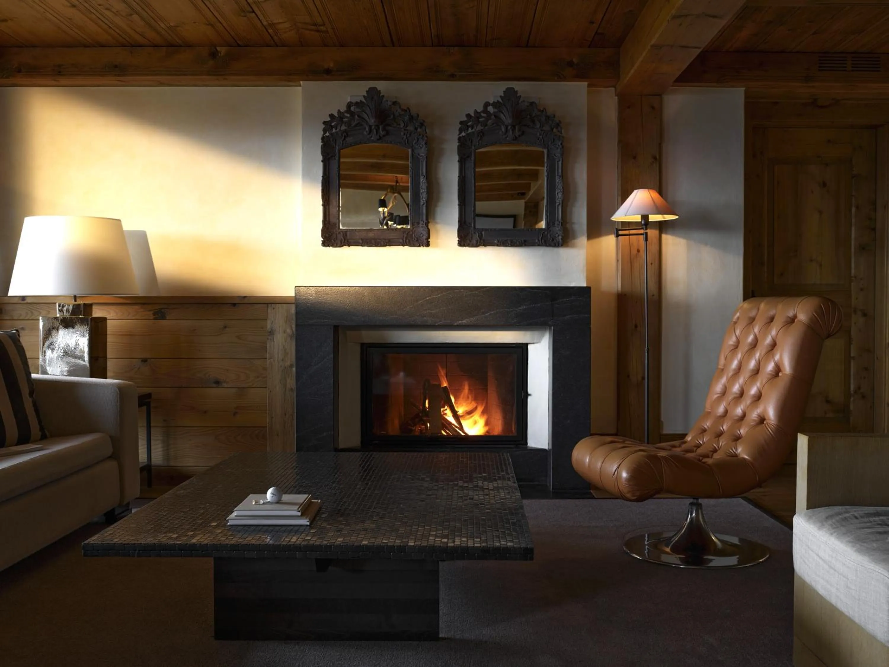 fireplace in LeCrans