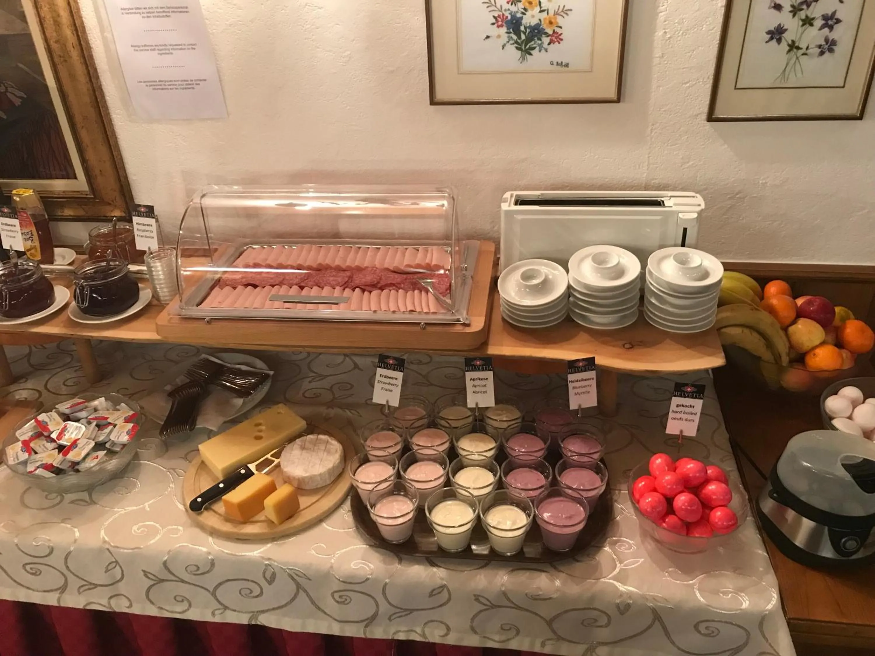 Buffet breakfast in Petit Helvetia Budget Hotel