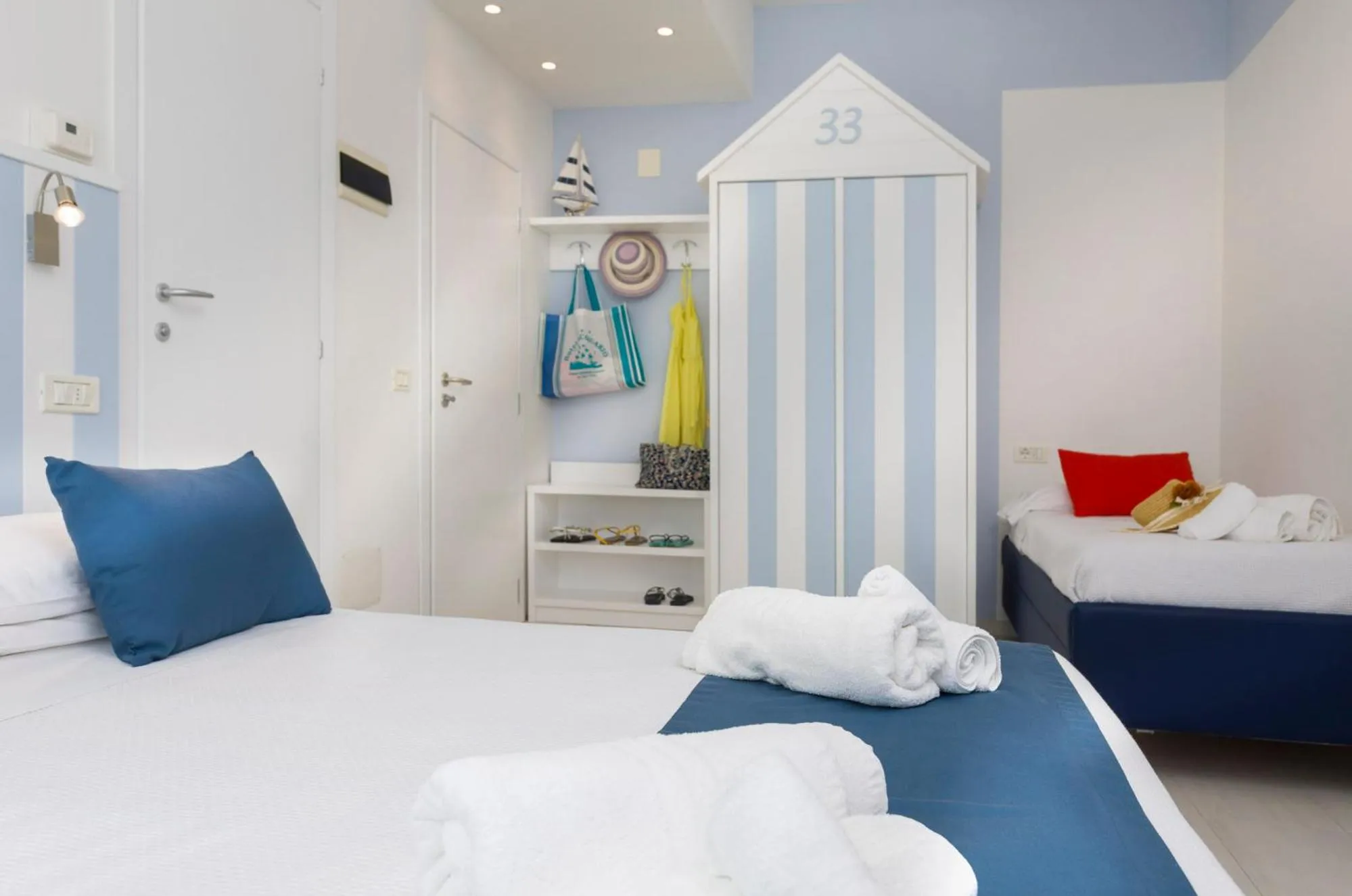 Bedroom, Bed in Hotel Acquario