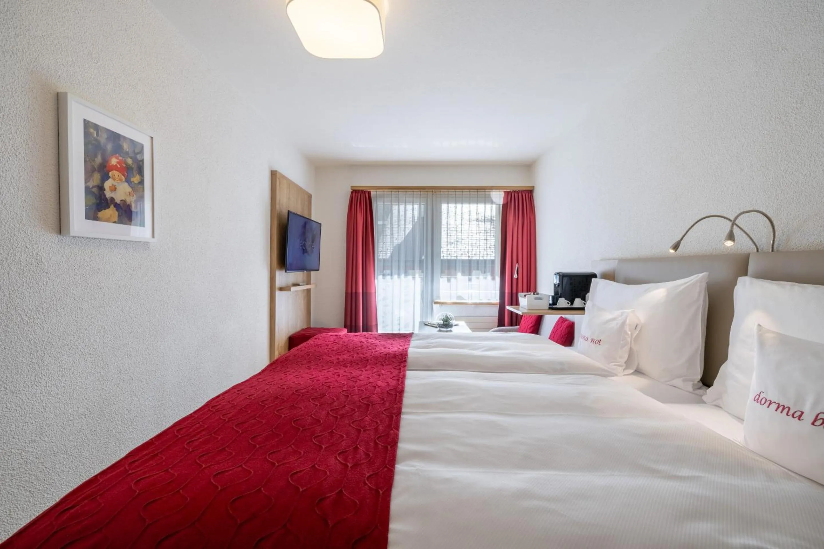 Bed in Hotel Sonne St. Moritz 3* Superior