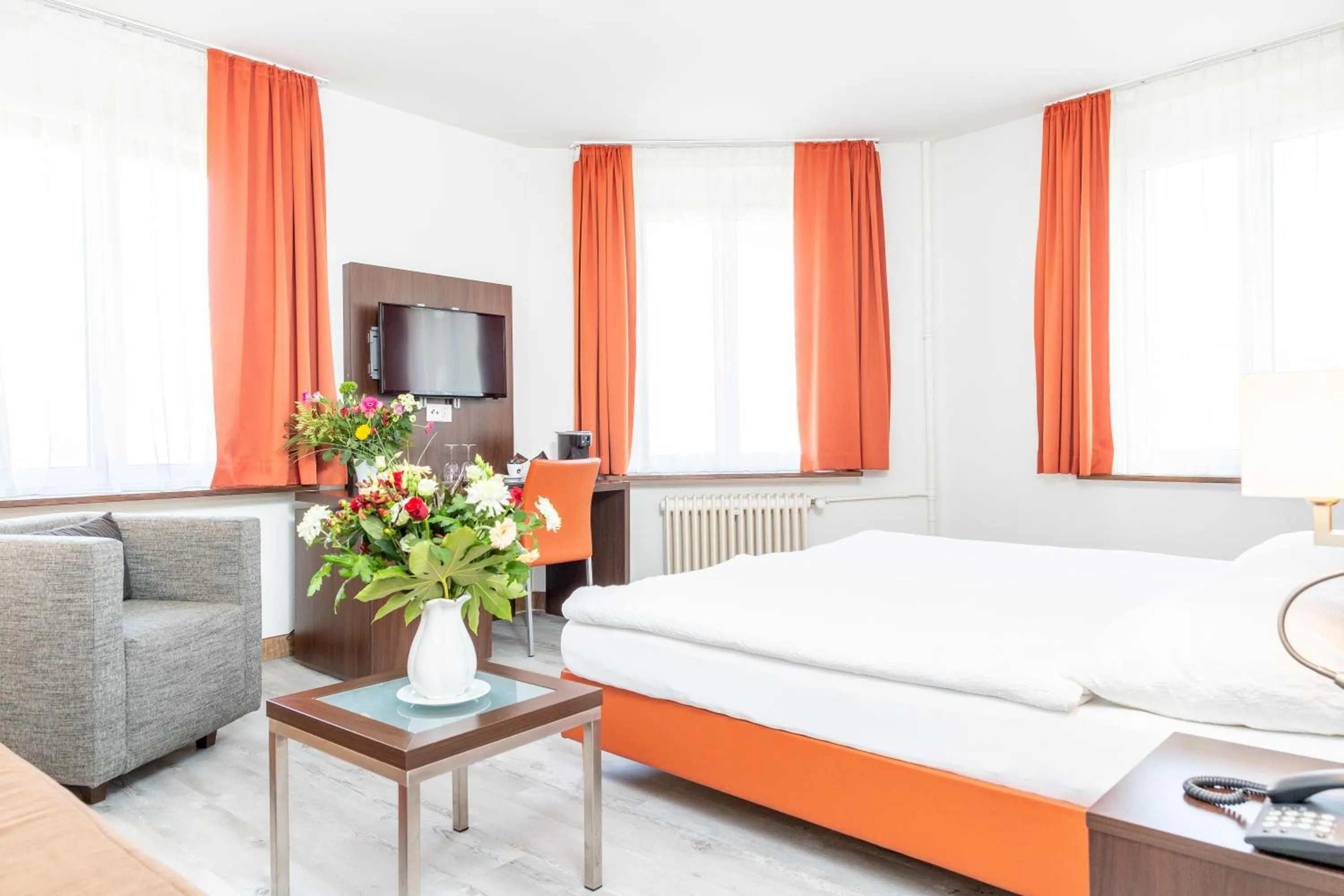 Bed in Hotel Rheinfelderhof