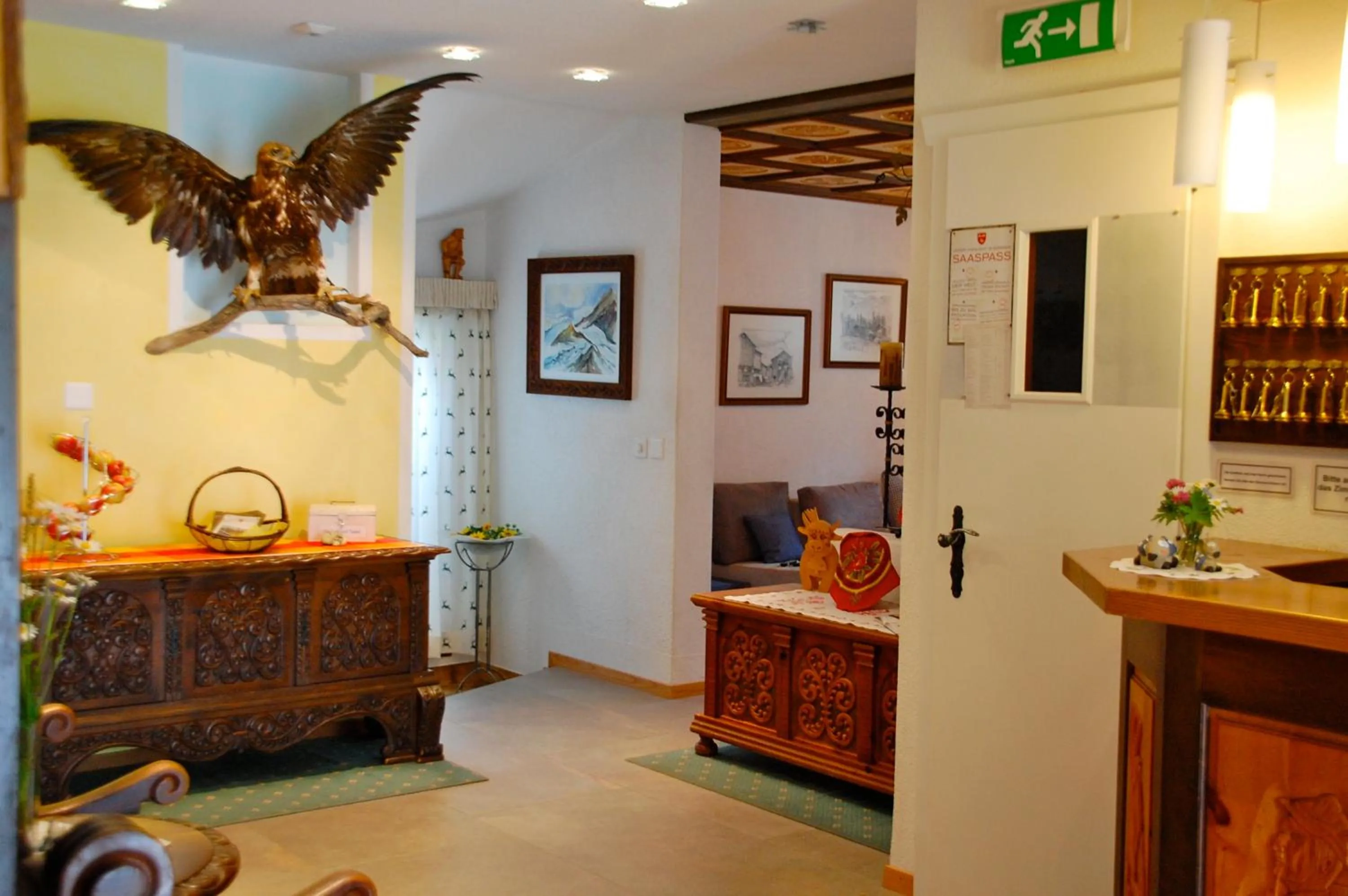 Lobby or reception in Hotel Garni Jägerhof