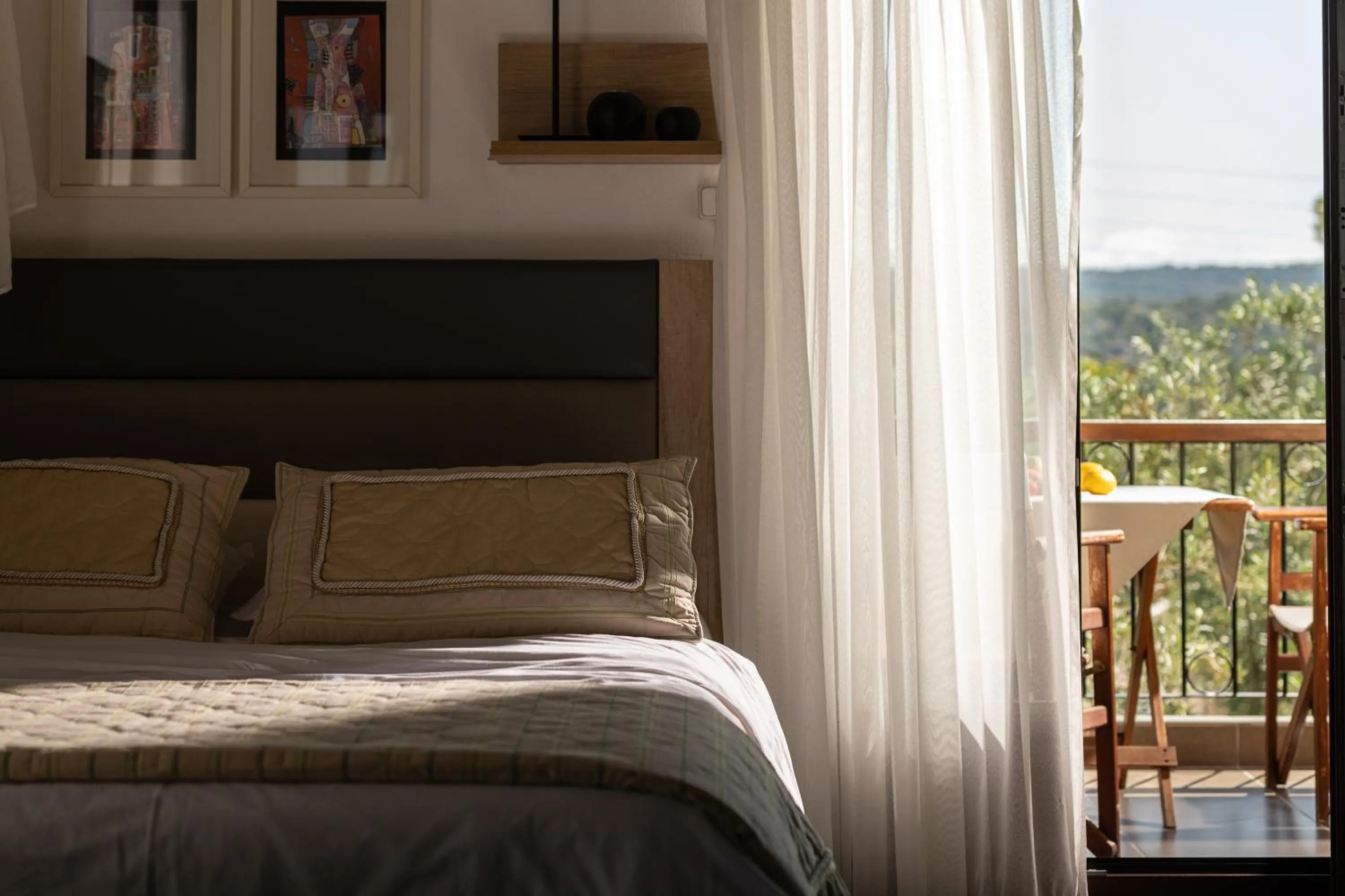 Bed in Heos Accommodation