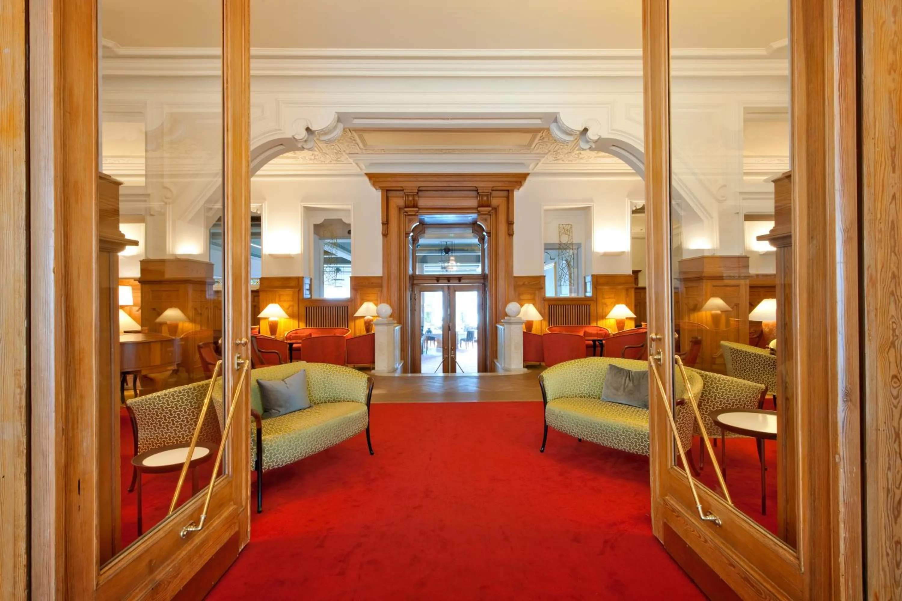 Lobby or reception in Hotel Schweizerhof St. Moritz