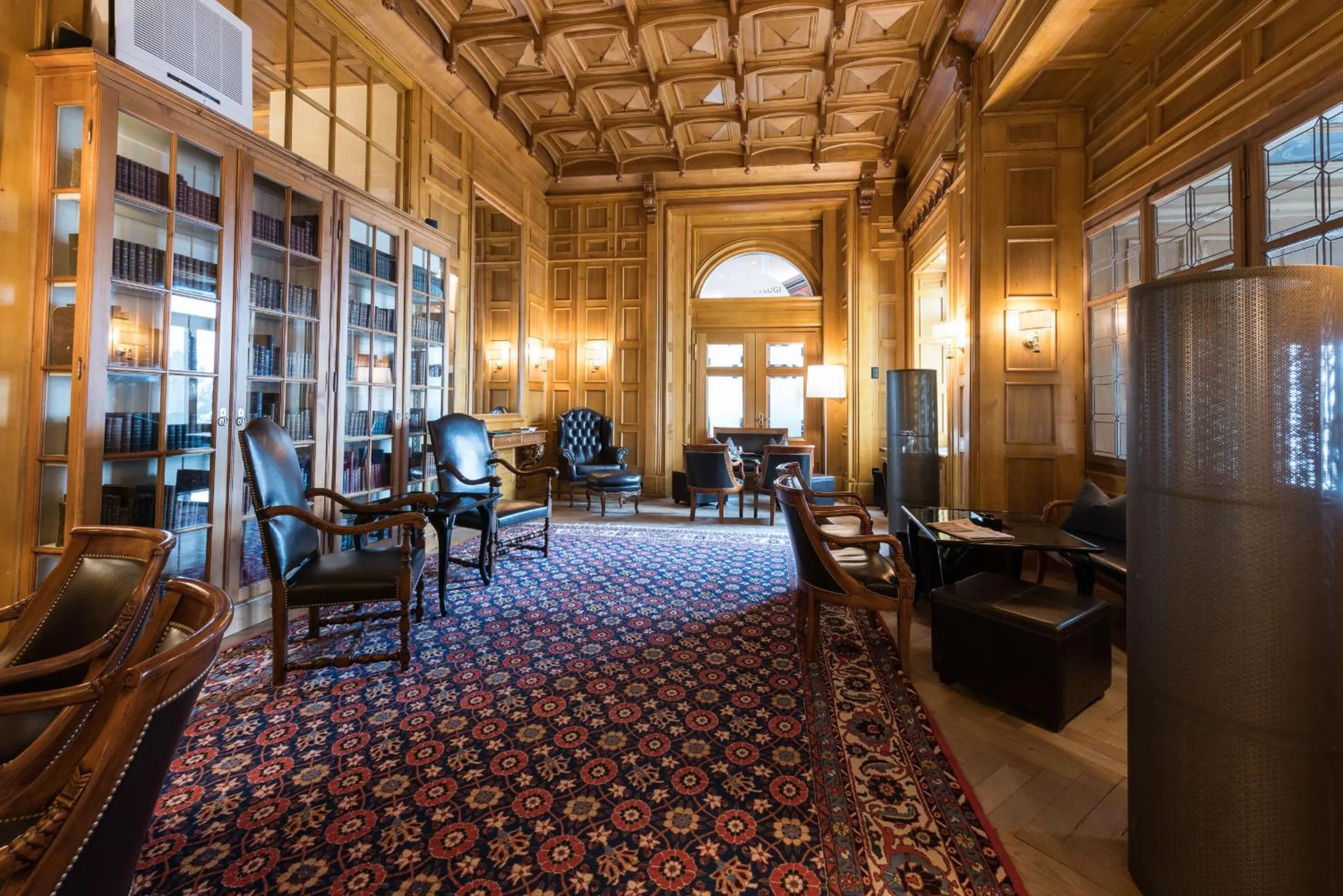 Library in Hotel Schweizerhof St. Moritz