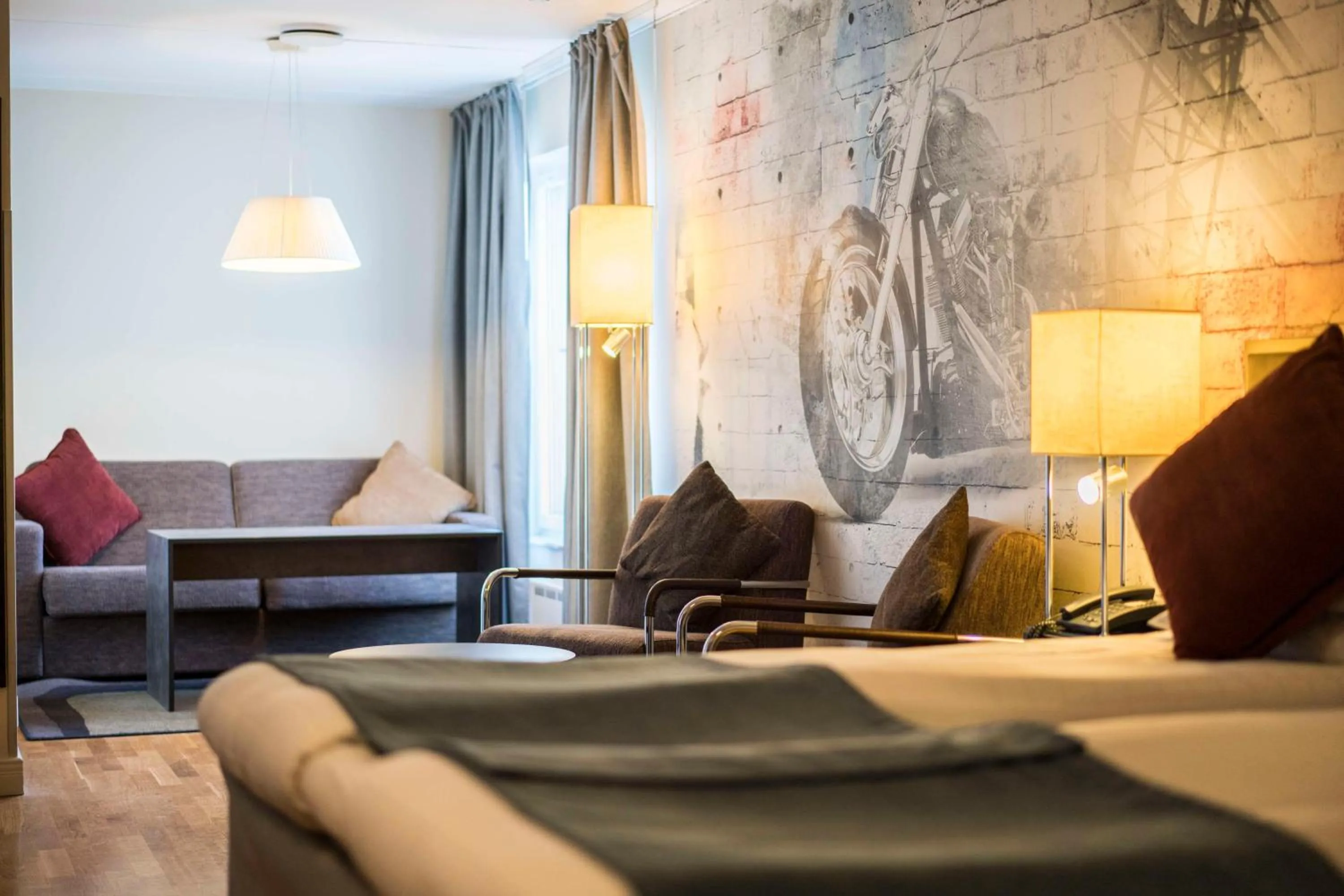 Bedroom, Bed in Scandic Skärholmen