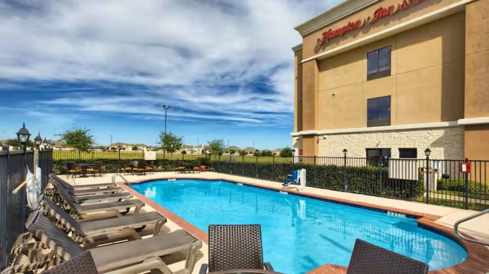 Pool view in Hampton Inn & Suites Houston Rosenberg