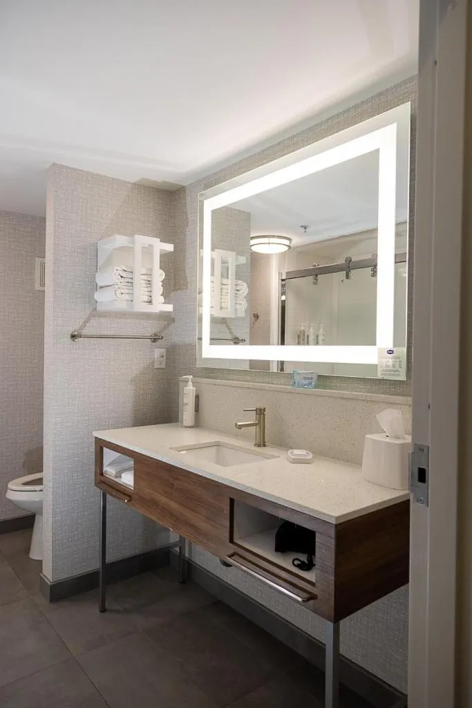 Shower in Hampton Inn & Suites Houston Rosenberg