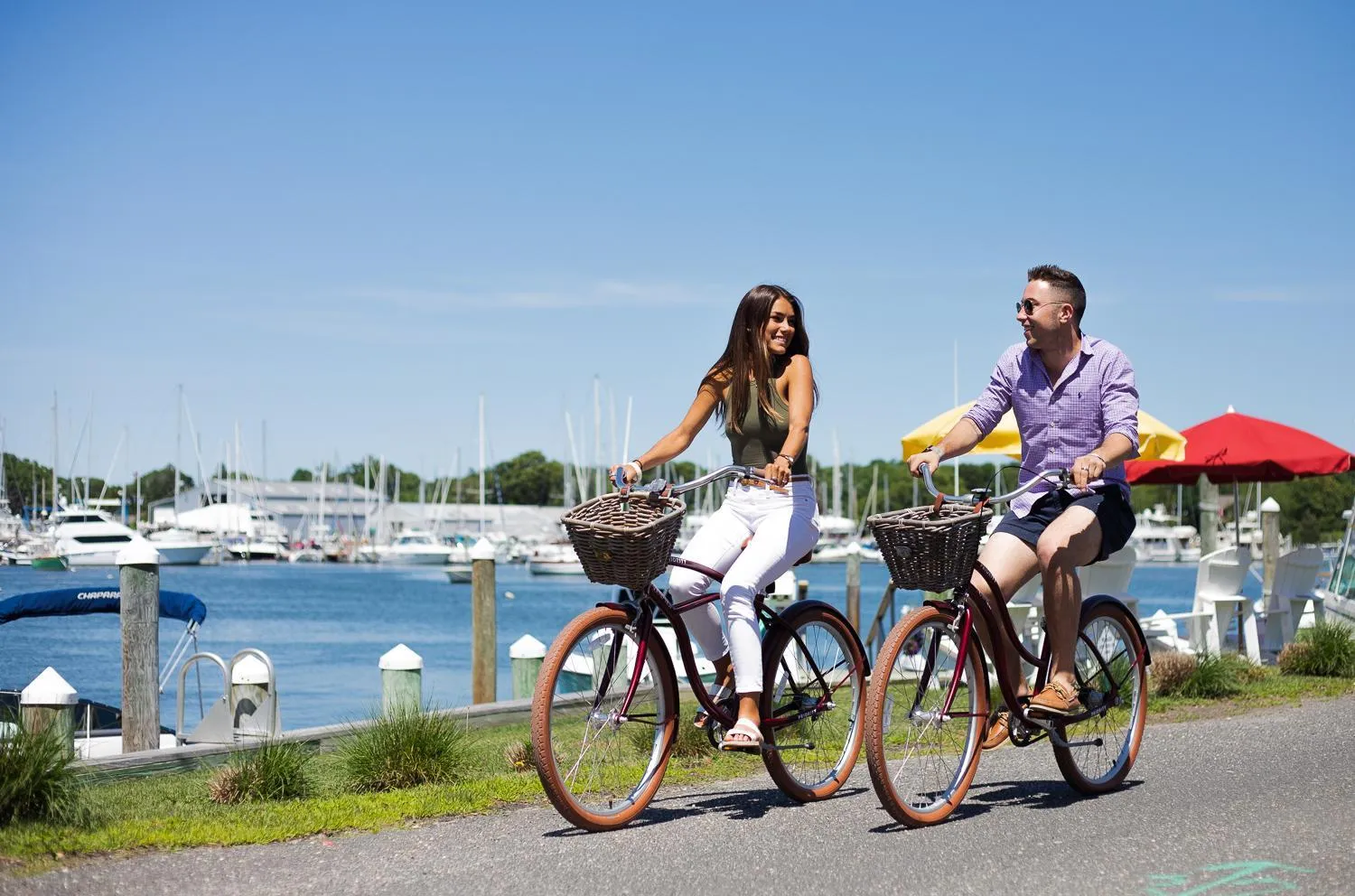 Cycling in Sound View Greenport
