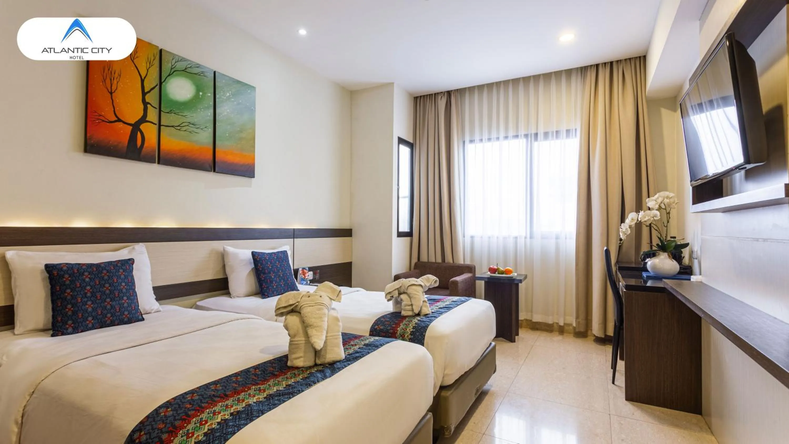 Bedroom in Atlantic City Hotel