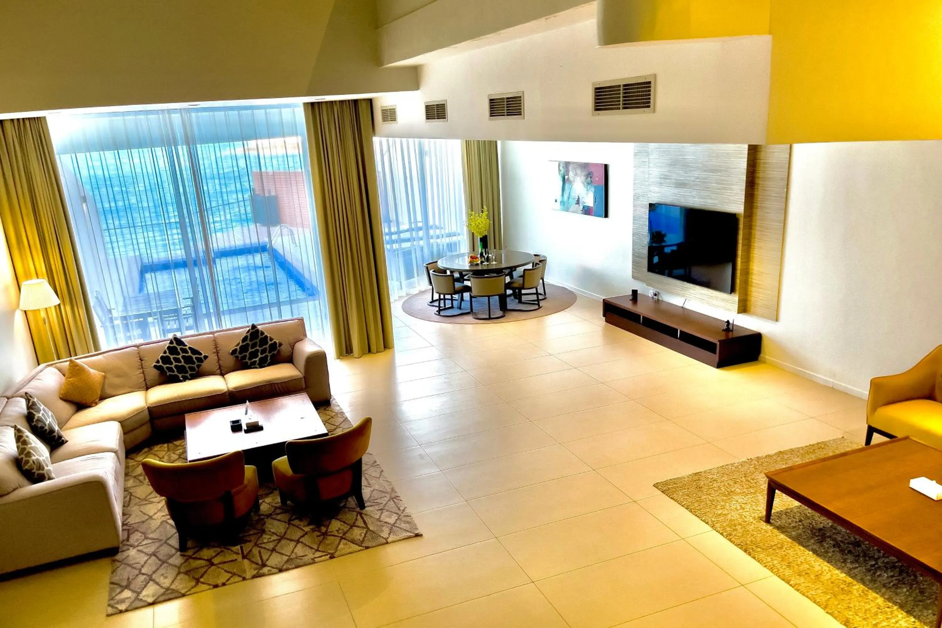 Communal lounge/ TV room in Dragon Beach Hotel