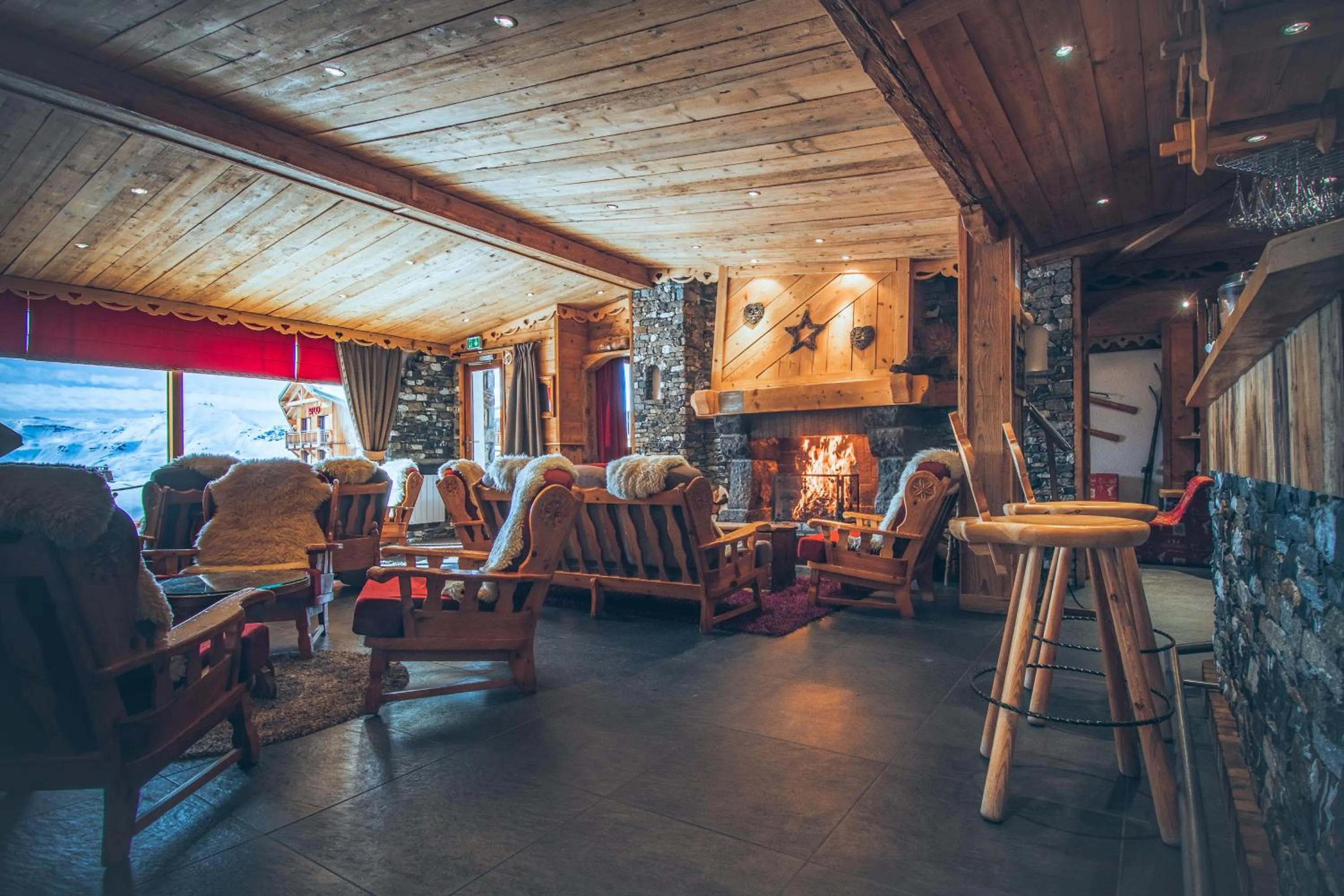Living room in Hôtel Le Sherpa Val Thorens