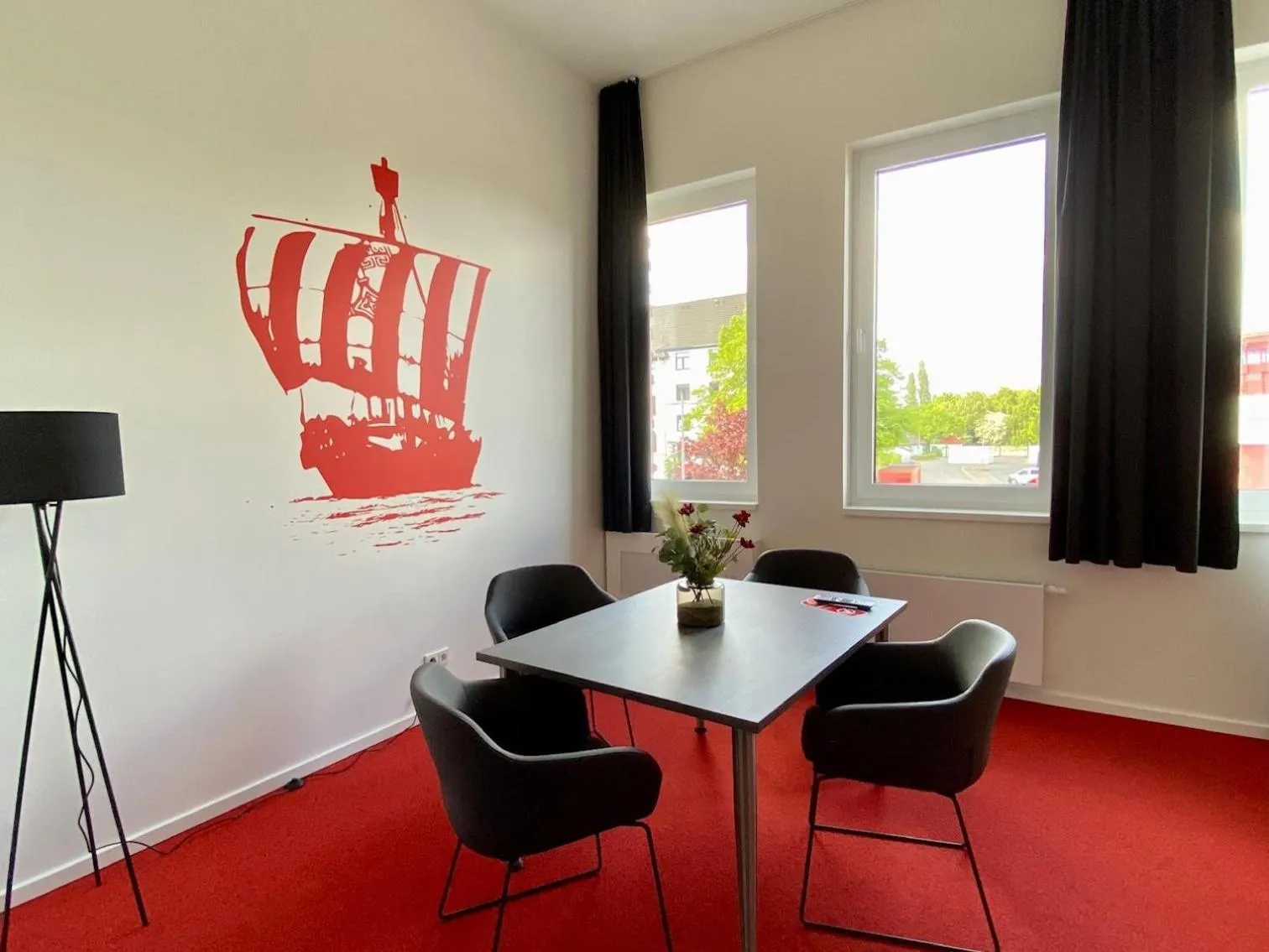 Living room in havenhostel Bremerhaven