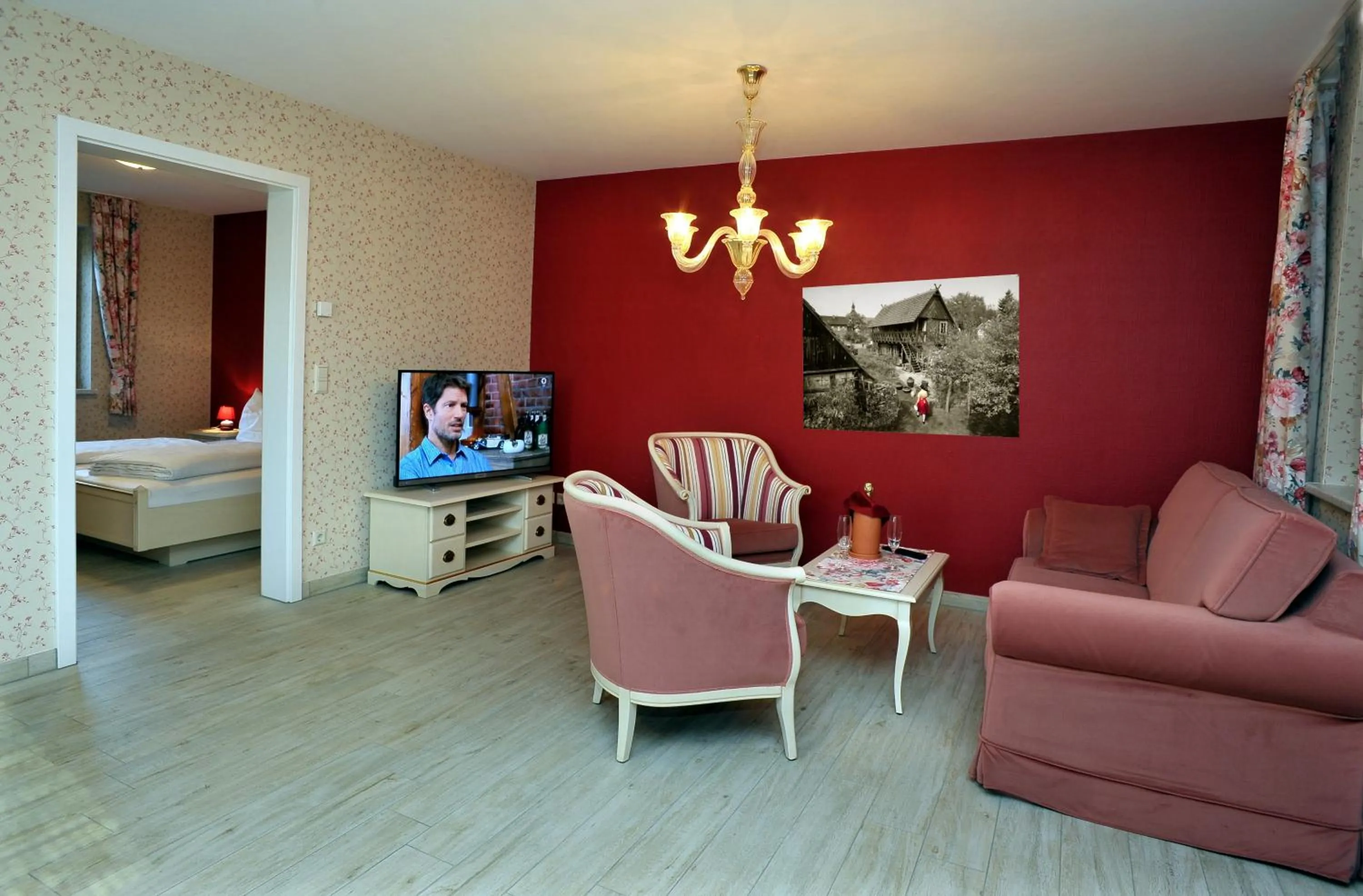 Living room, Bed in Villa Rosamunde