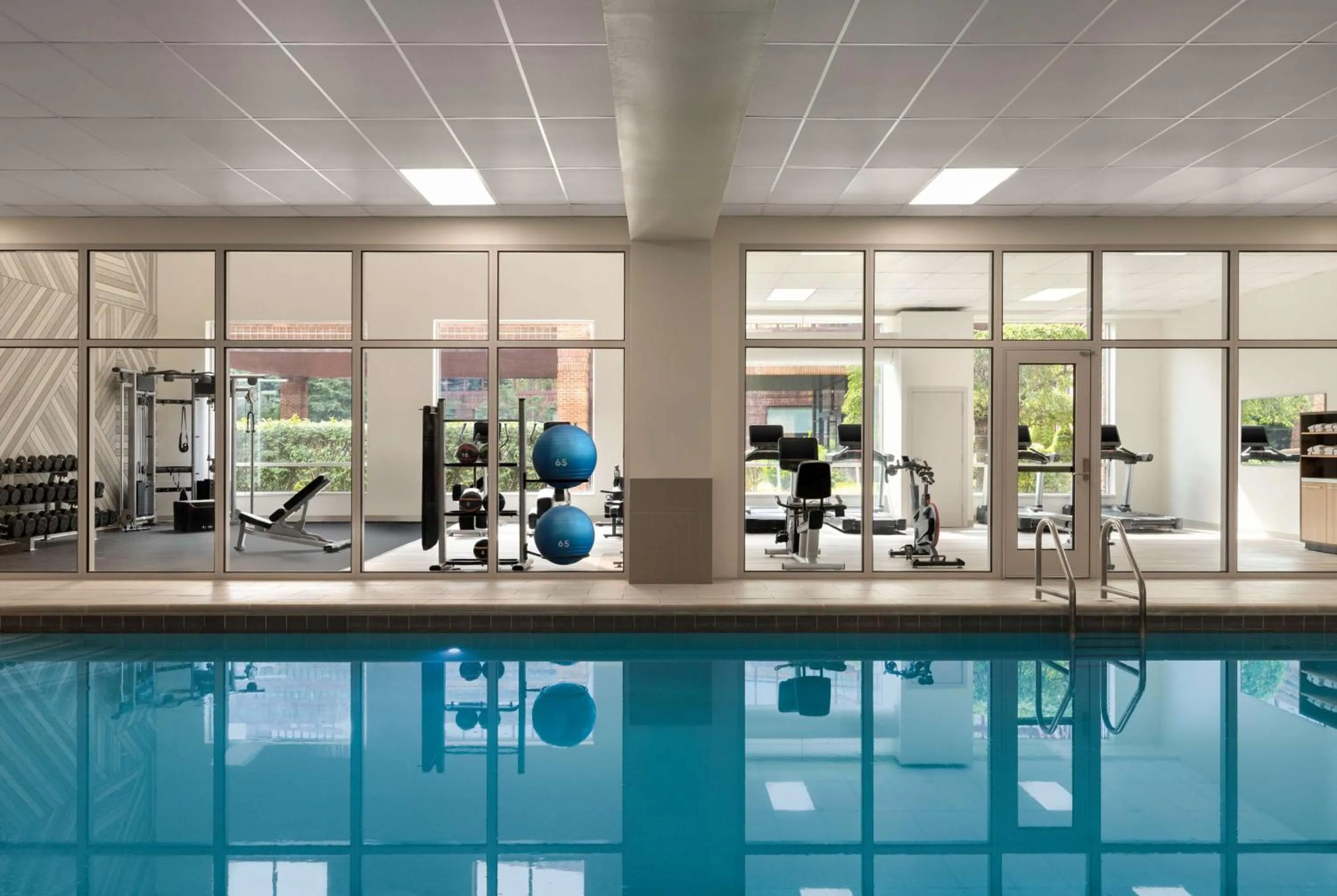 Pool view in DoubleTree by Hilton New York-LaGuardia