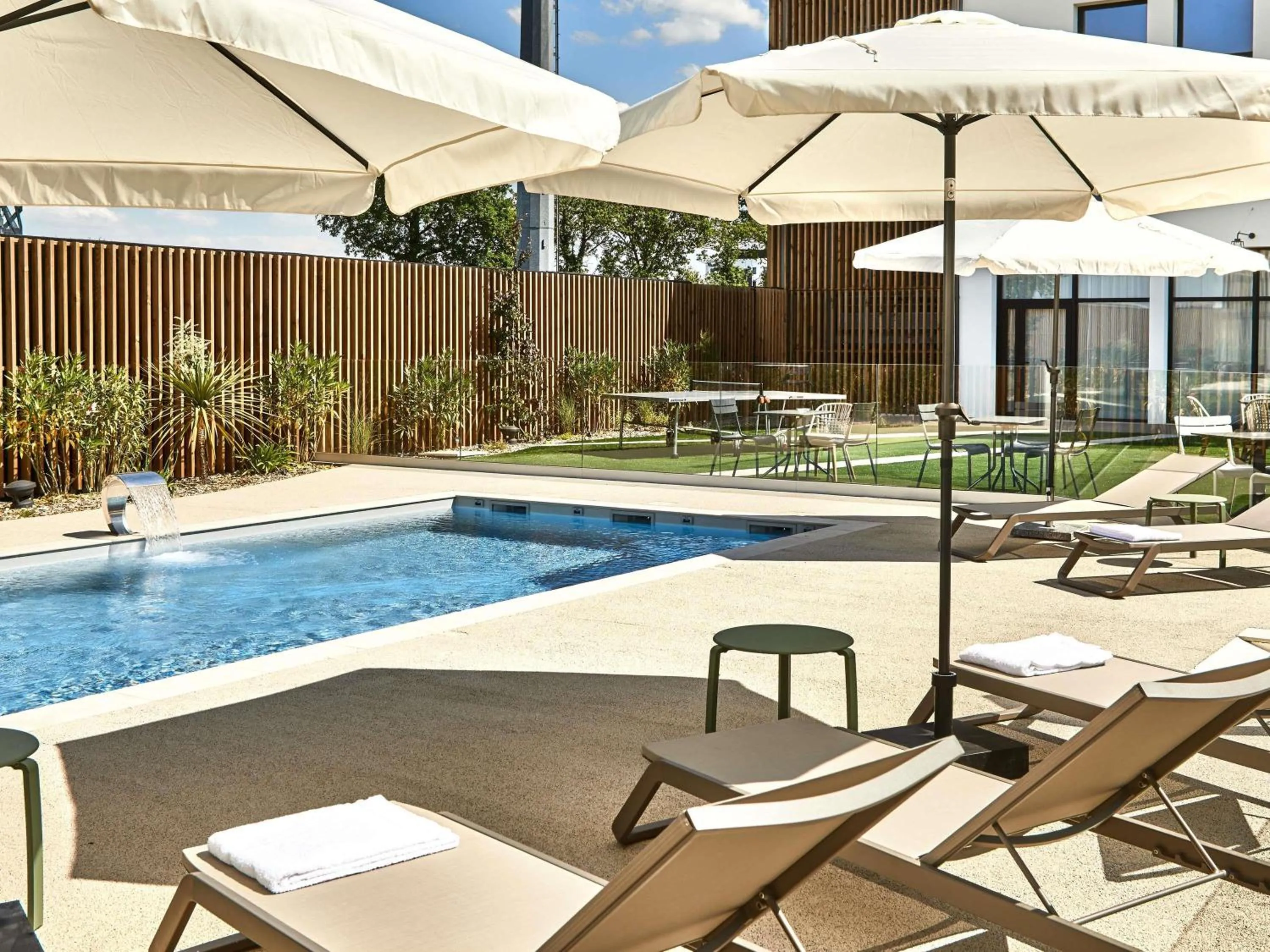 Pool view in ibis budget La Roche Sur Yon Vendespace