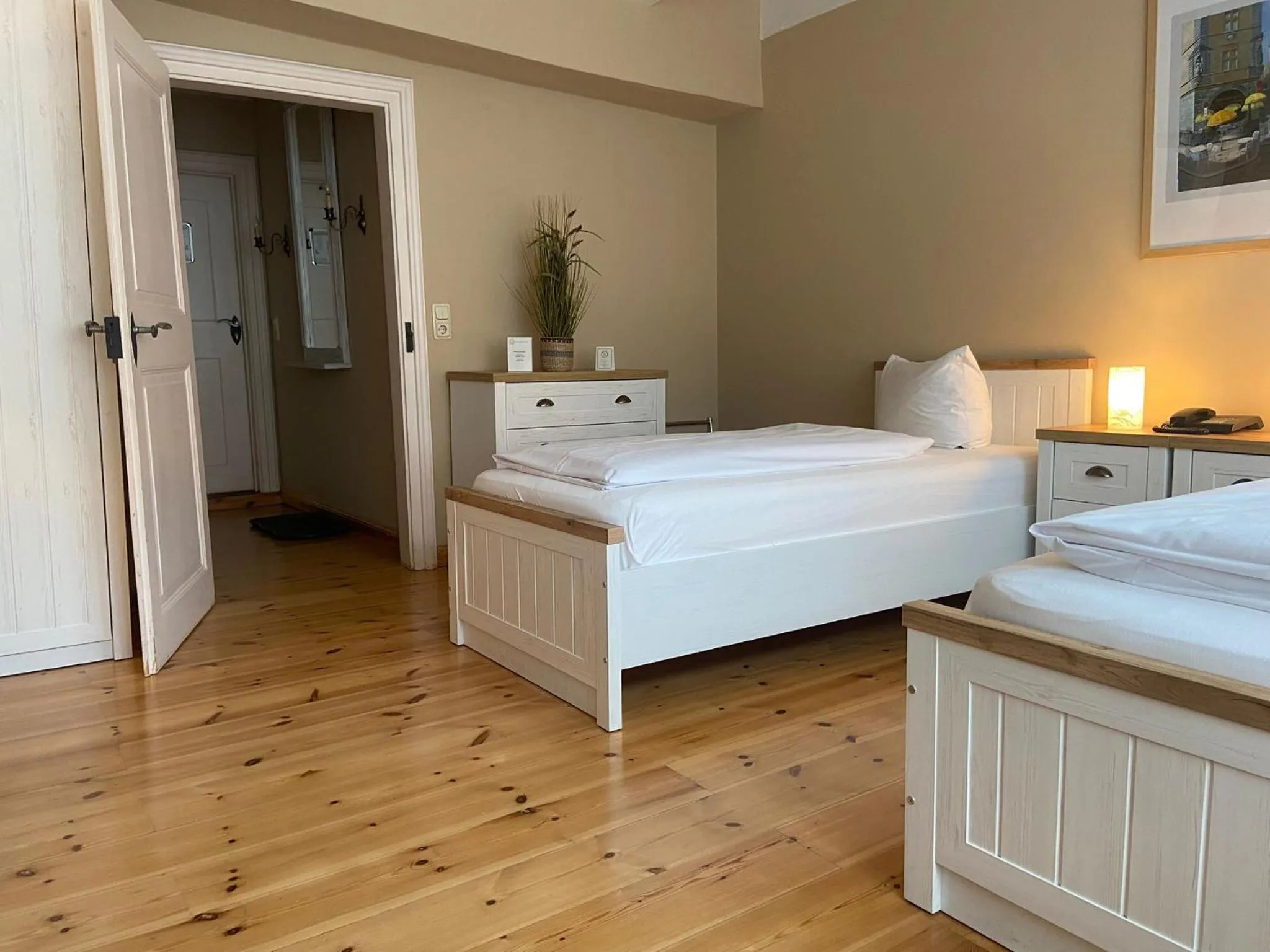 Bed in Hotel Theophano