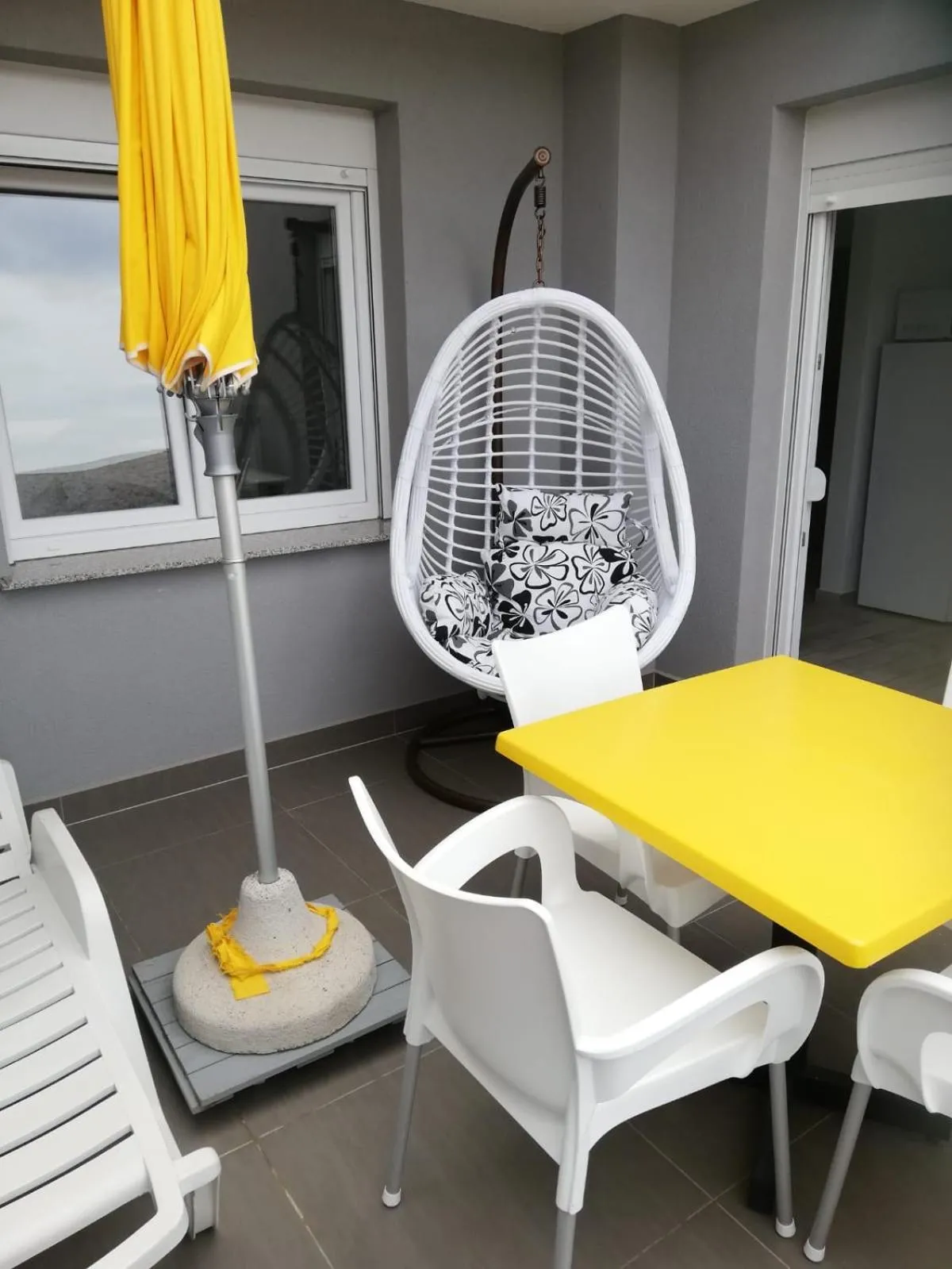 Balcony/Terrace in Apartment Villa Franci Pag with heating and open all year