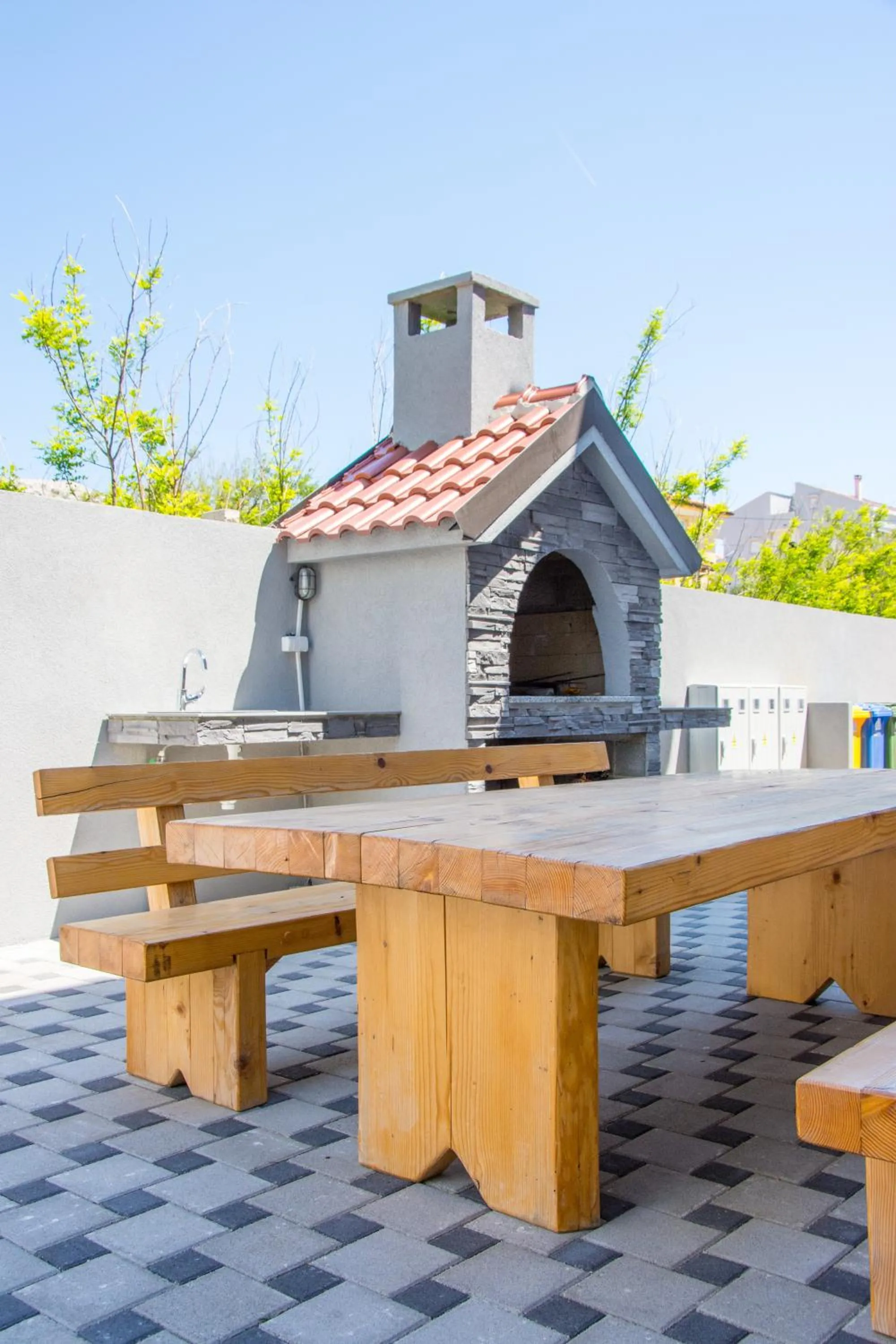 Patio in Apartment Villa Franci Pag with heating and open all year