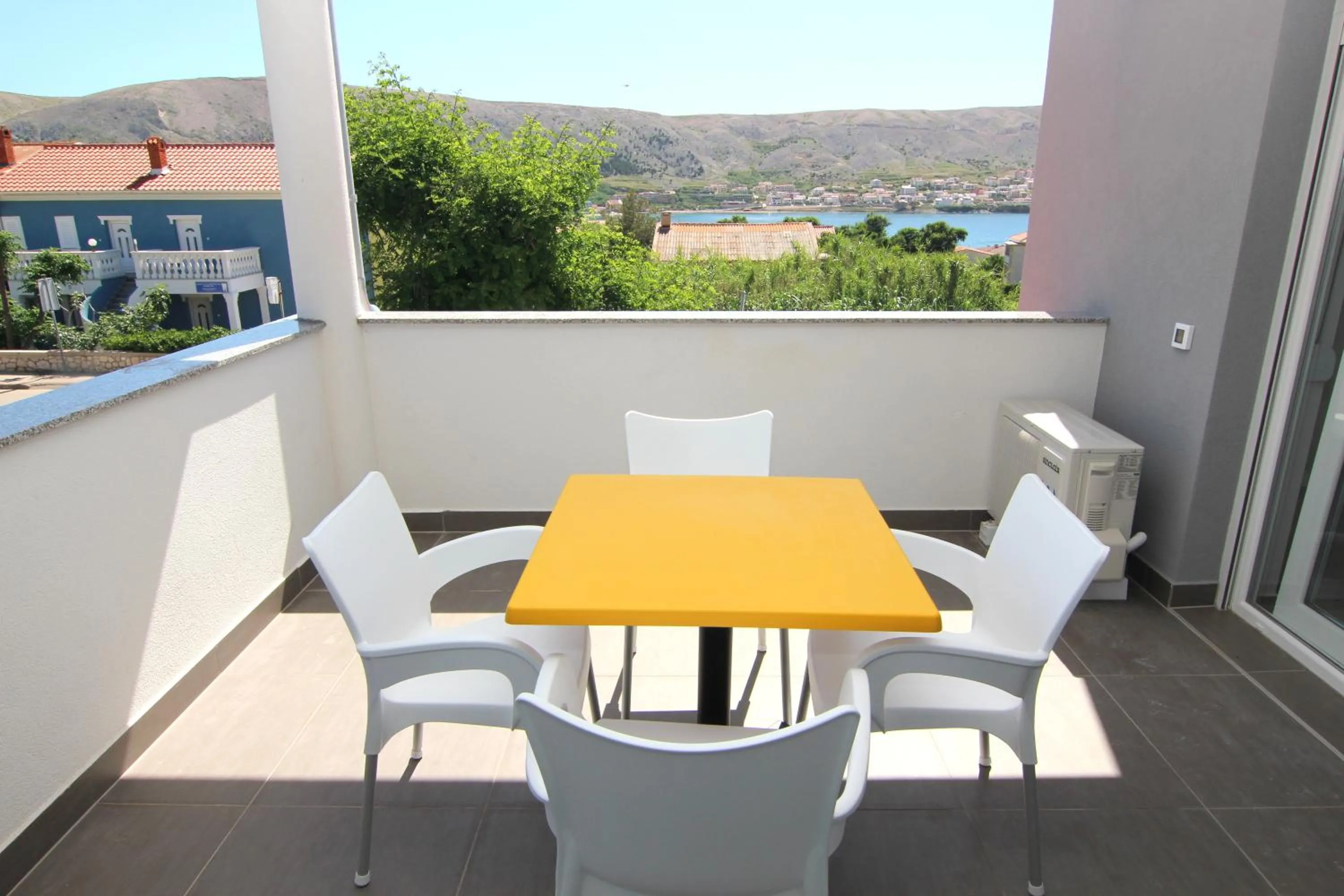 Balcony/Terrace in Apartment Villa Franci Pag with heating and open all year