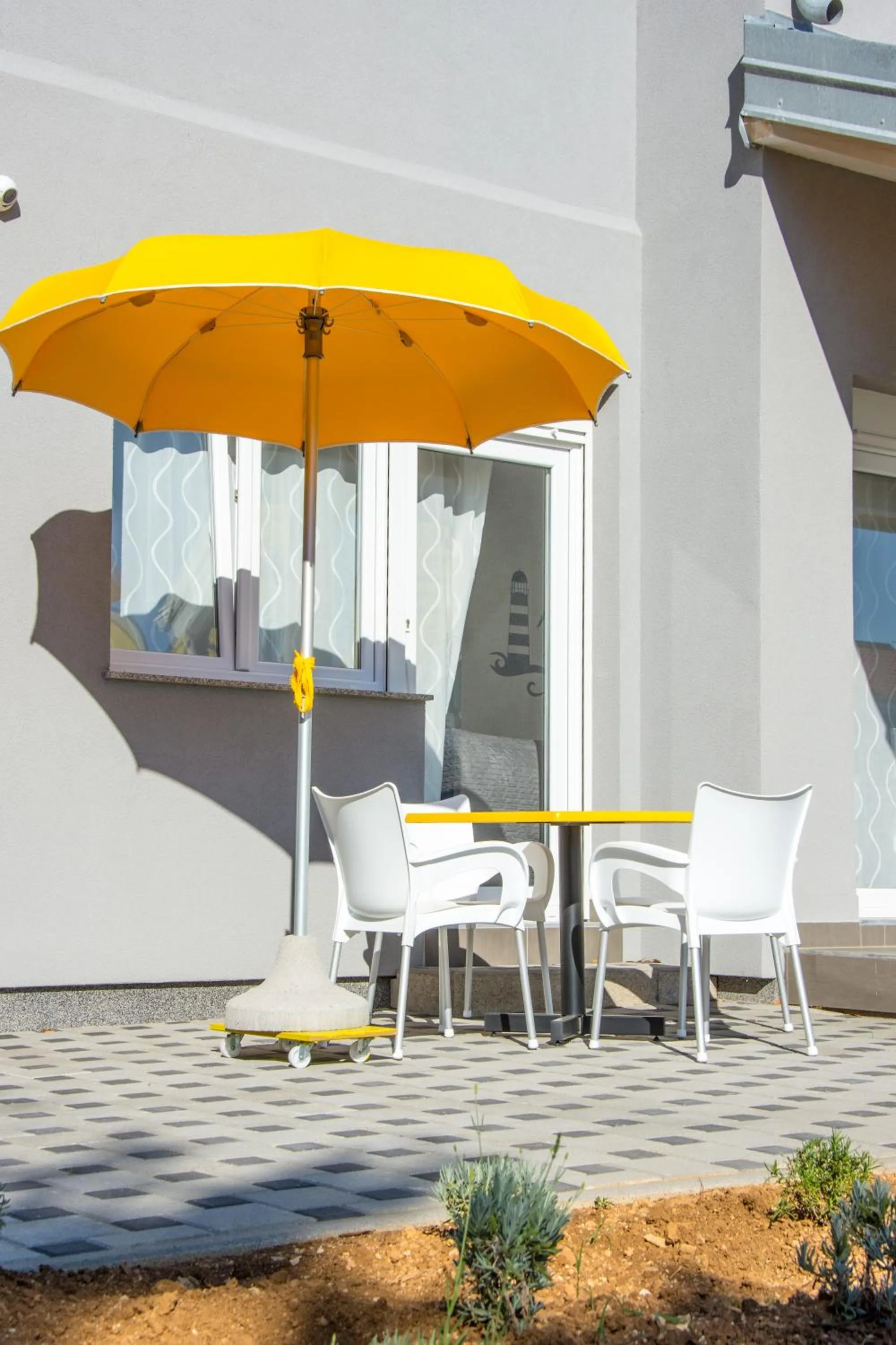 Balcony/Terrace in Apartment Villa Franci Pag with heating and open all year