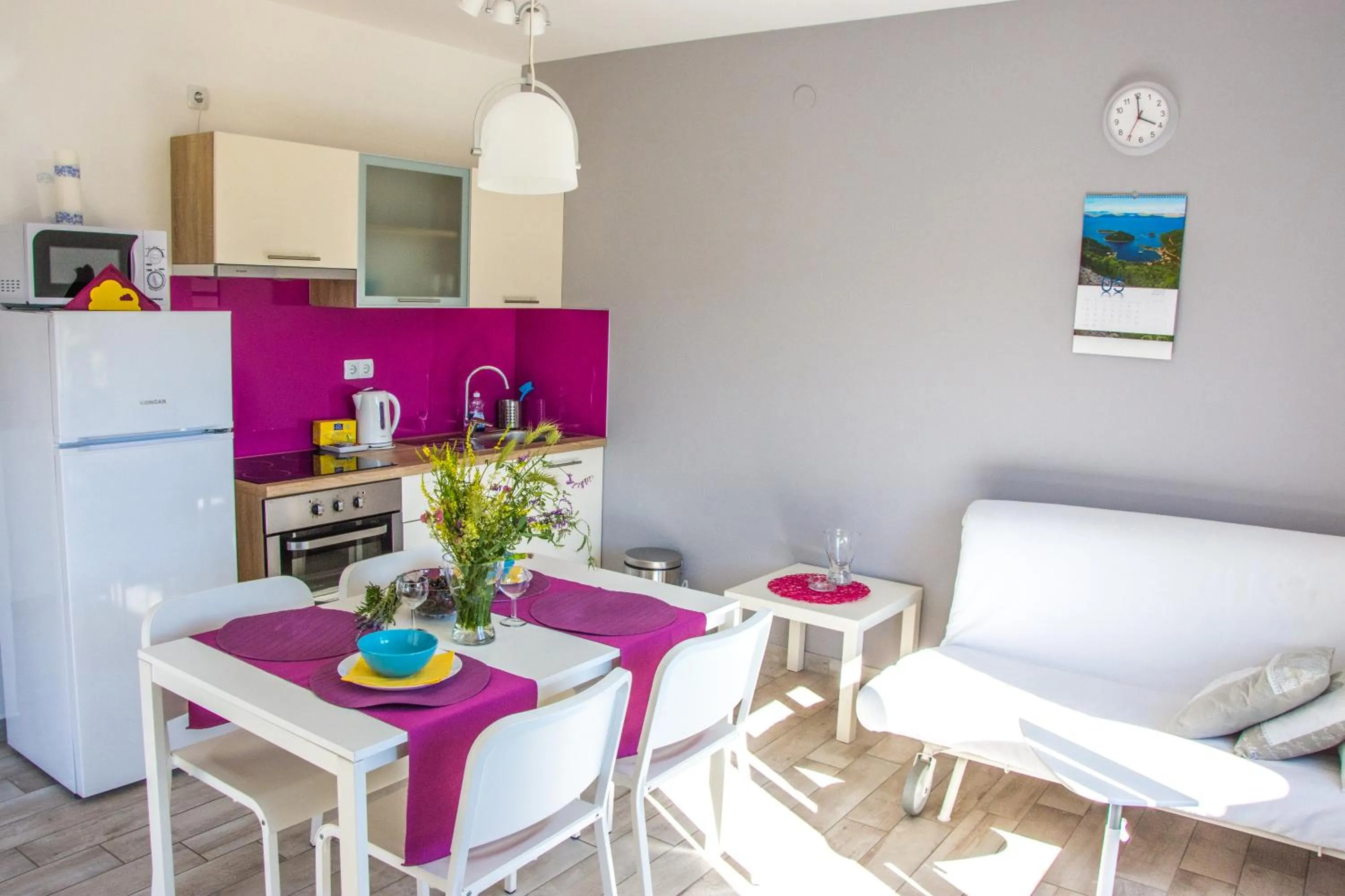 Coffee/tea facilities in Apartment Villa Franci Pag with heating and open all year
