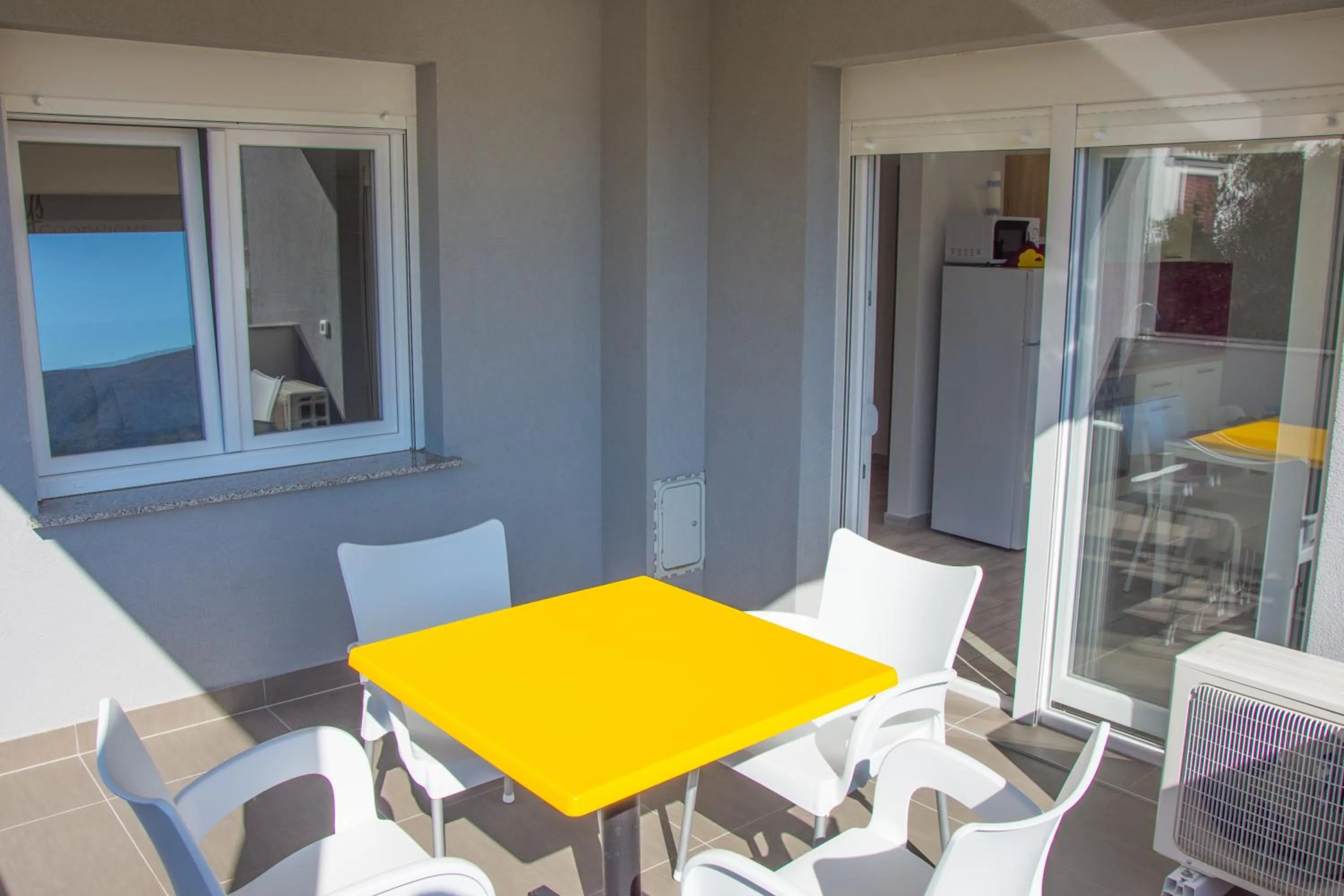 Balcony/Terrace in Apartment Villa Franci Pag with heating and open all year