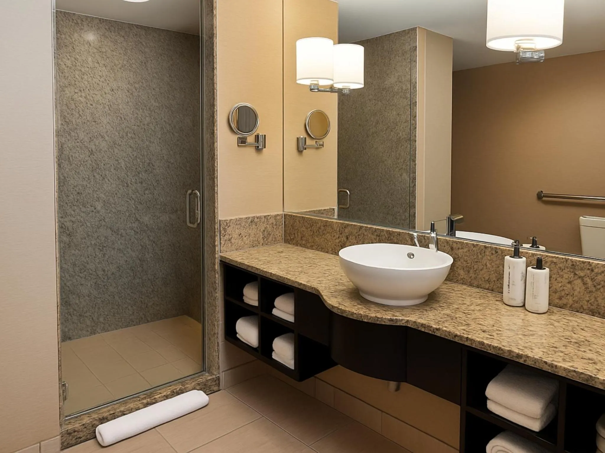 Bathroom in Crowne Plaza Chicago O'Hare Hotel & Conference Center by IHG