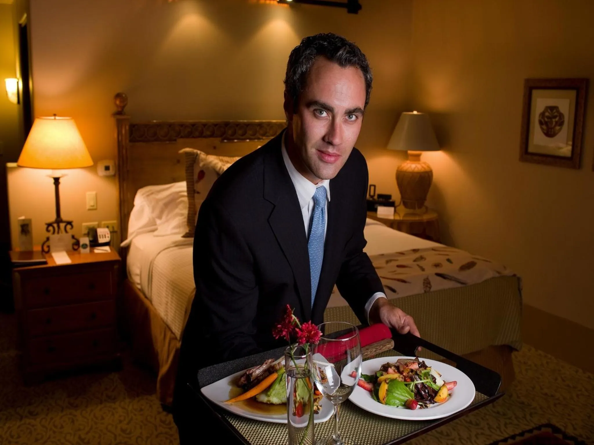 People, Bed in The Hacienda & Spa