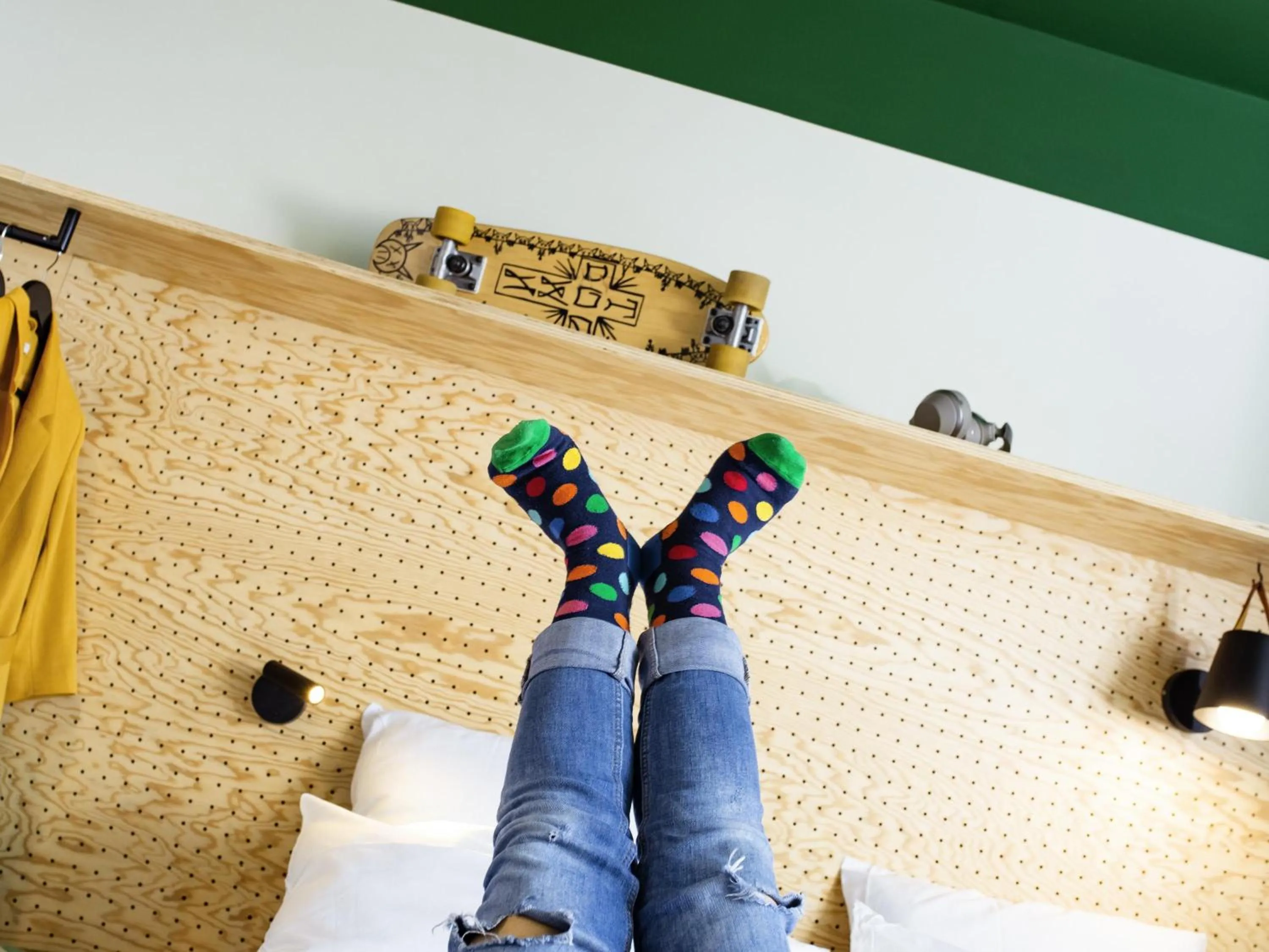 Bedroom in ibis Styles Lyon Meyzieu Arena Stadium