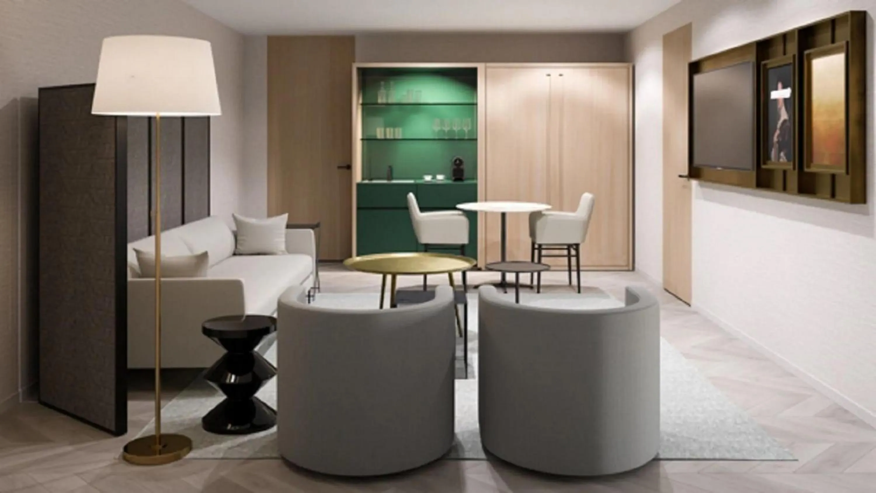 Living room in Hotel AKA Alexandria