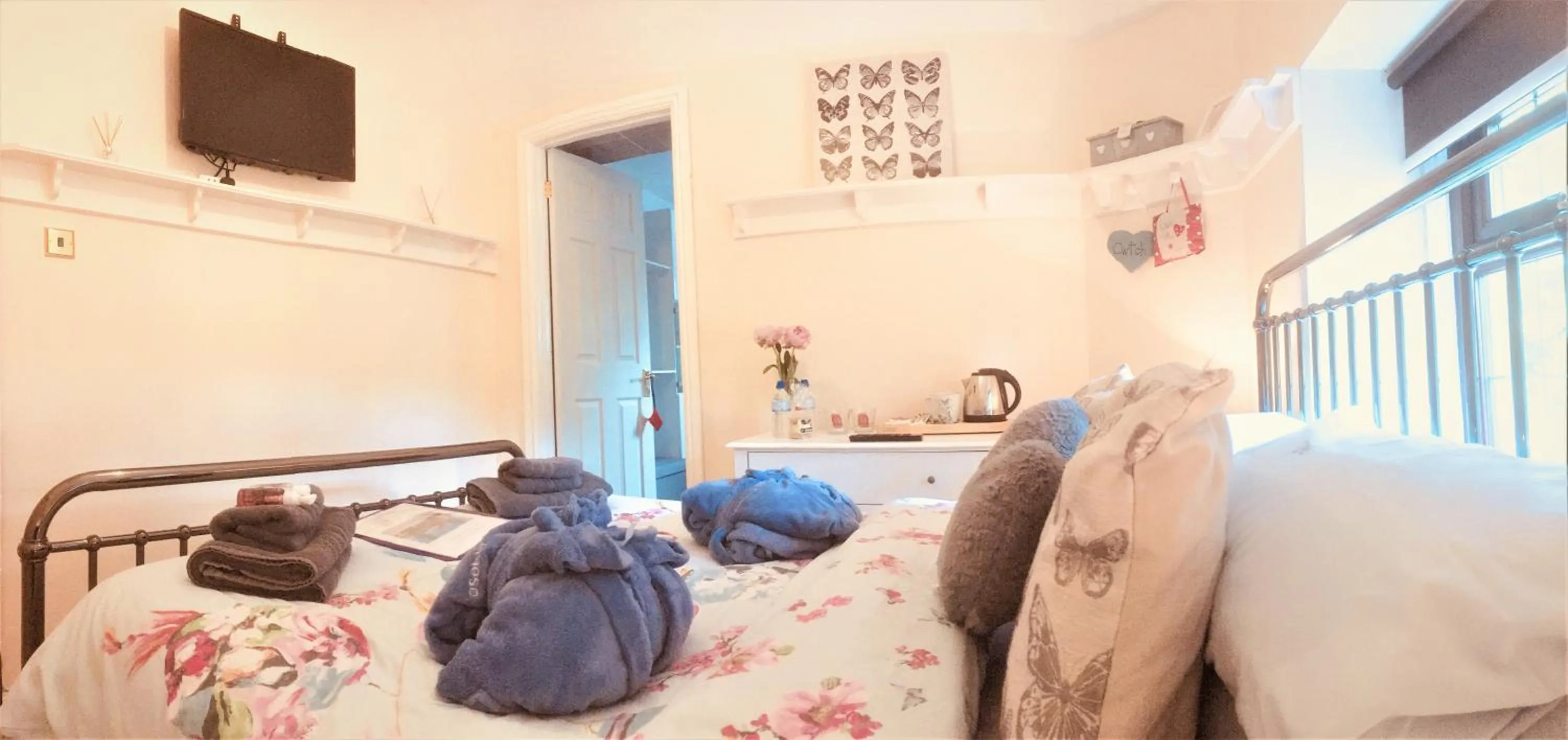 Bed in Ty Mynydd Lodge